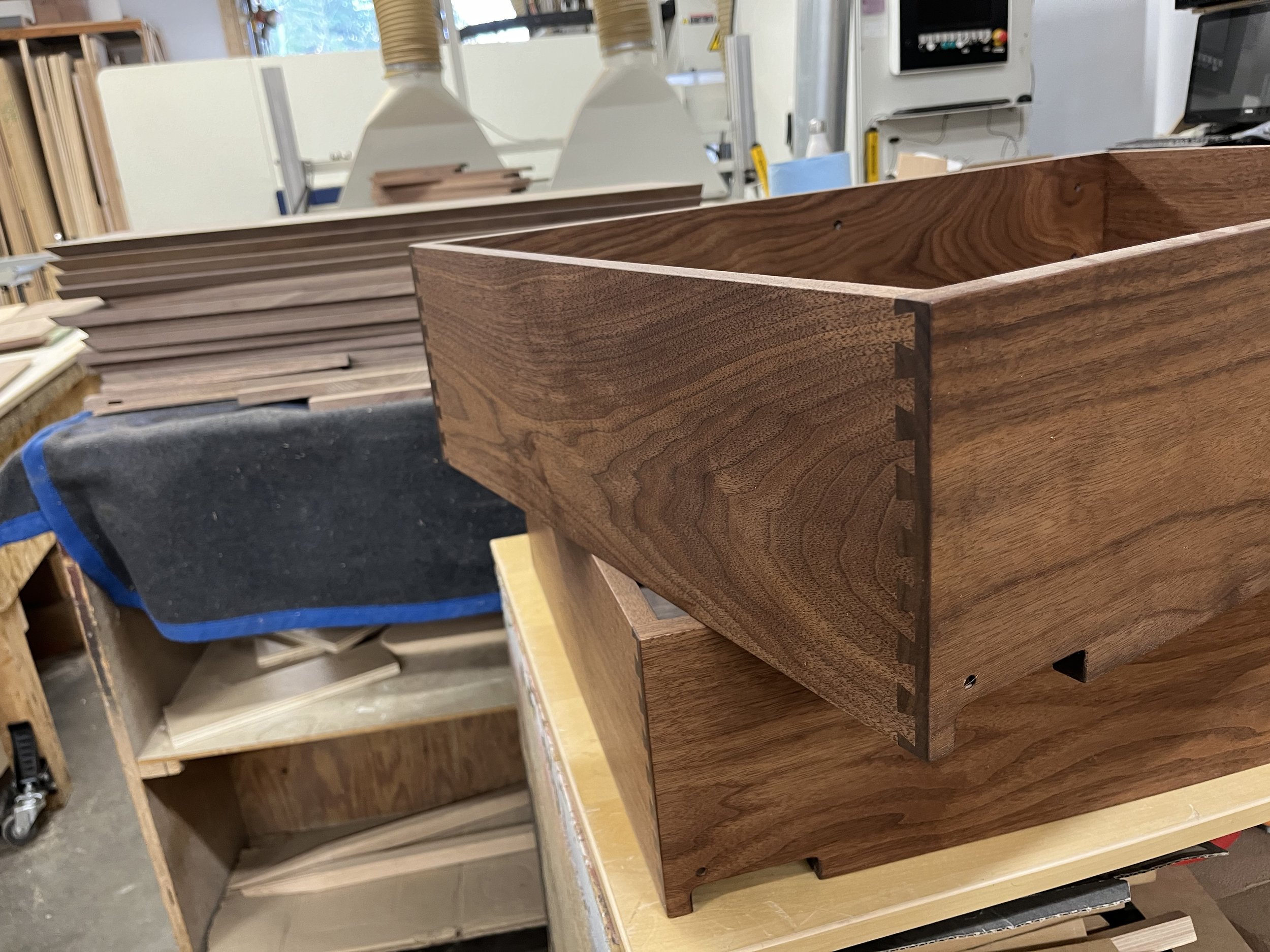 Walnut drawers 