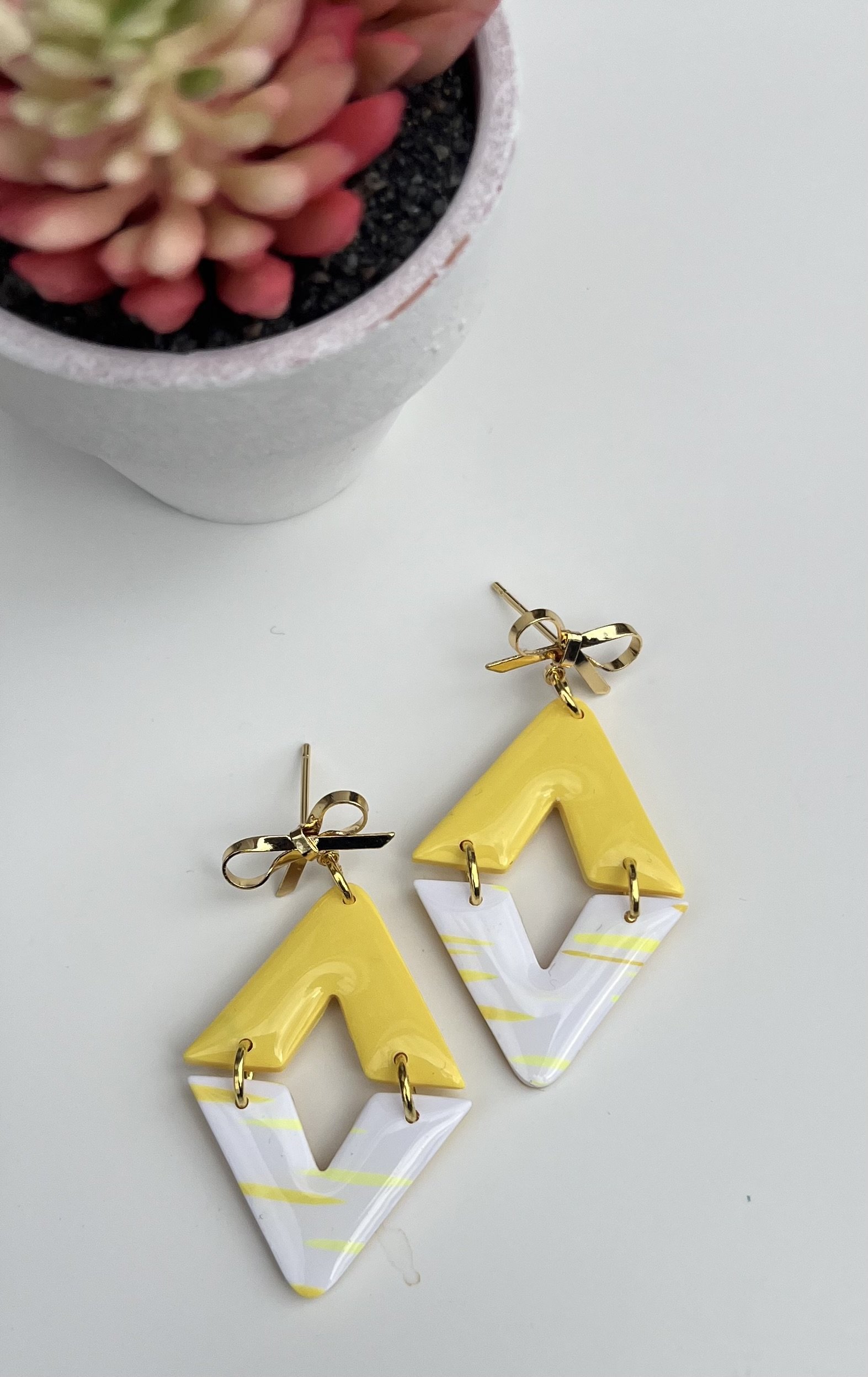 Yellow Triangle Dangles