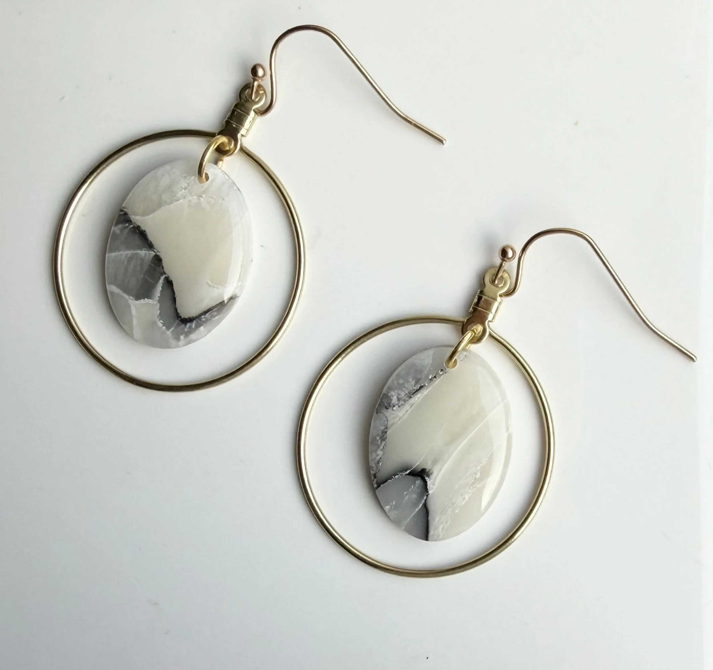 Framed Marble Dangles