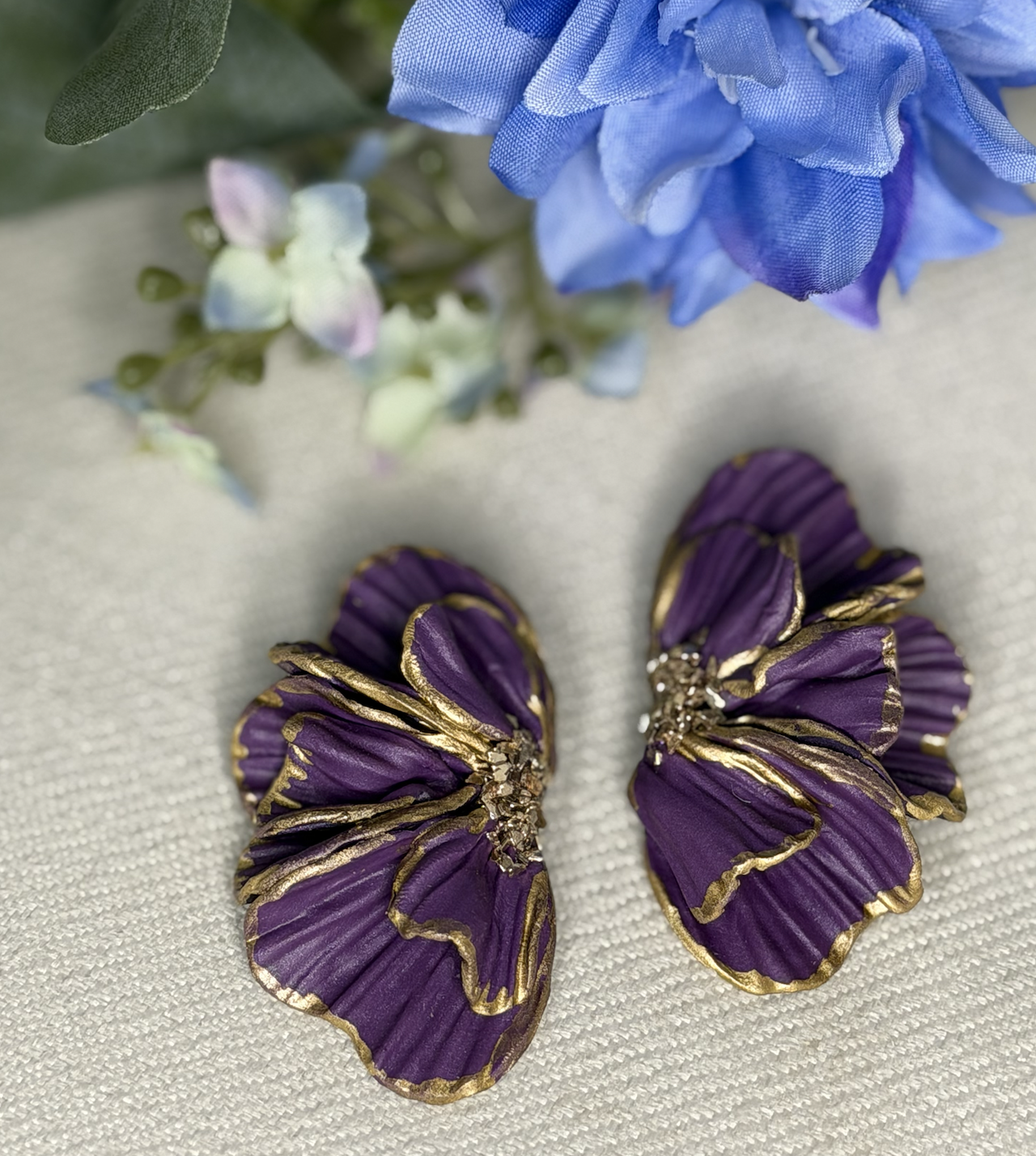 Purple Petal Studs