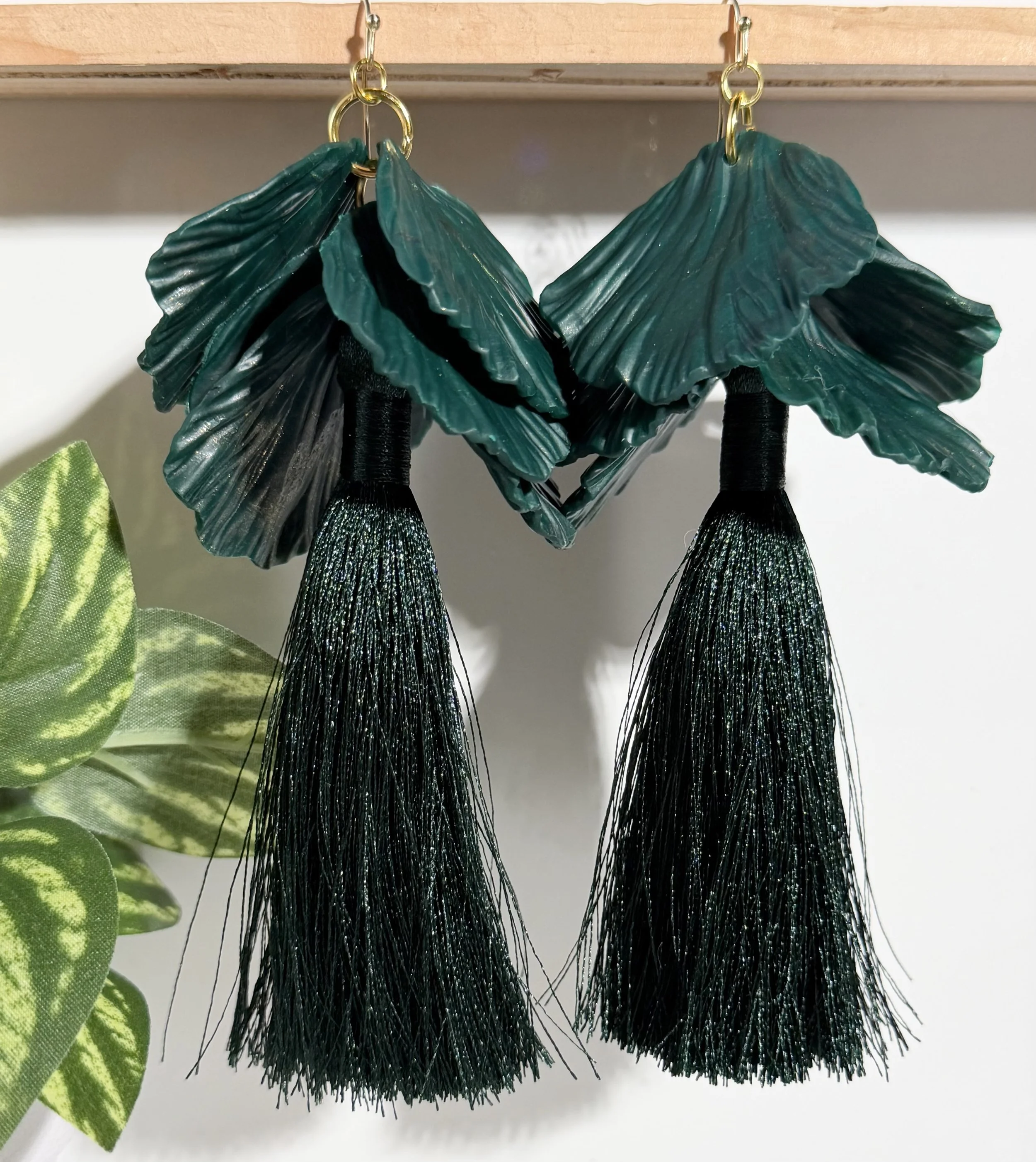 Green Glam Tassels