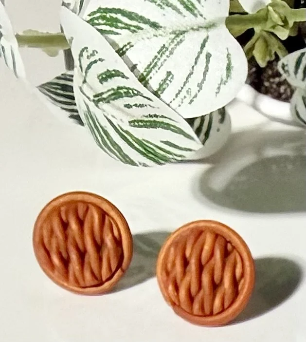 Small Round knit studs