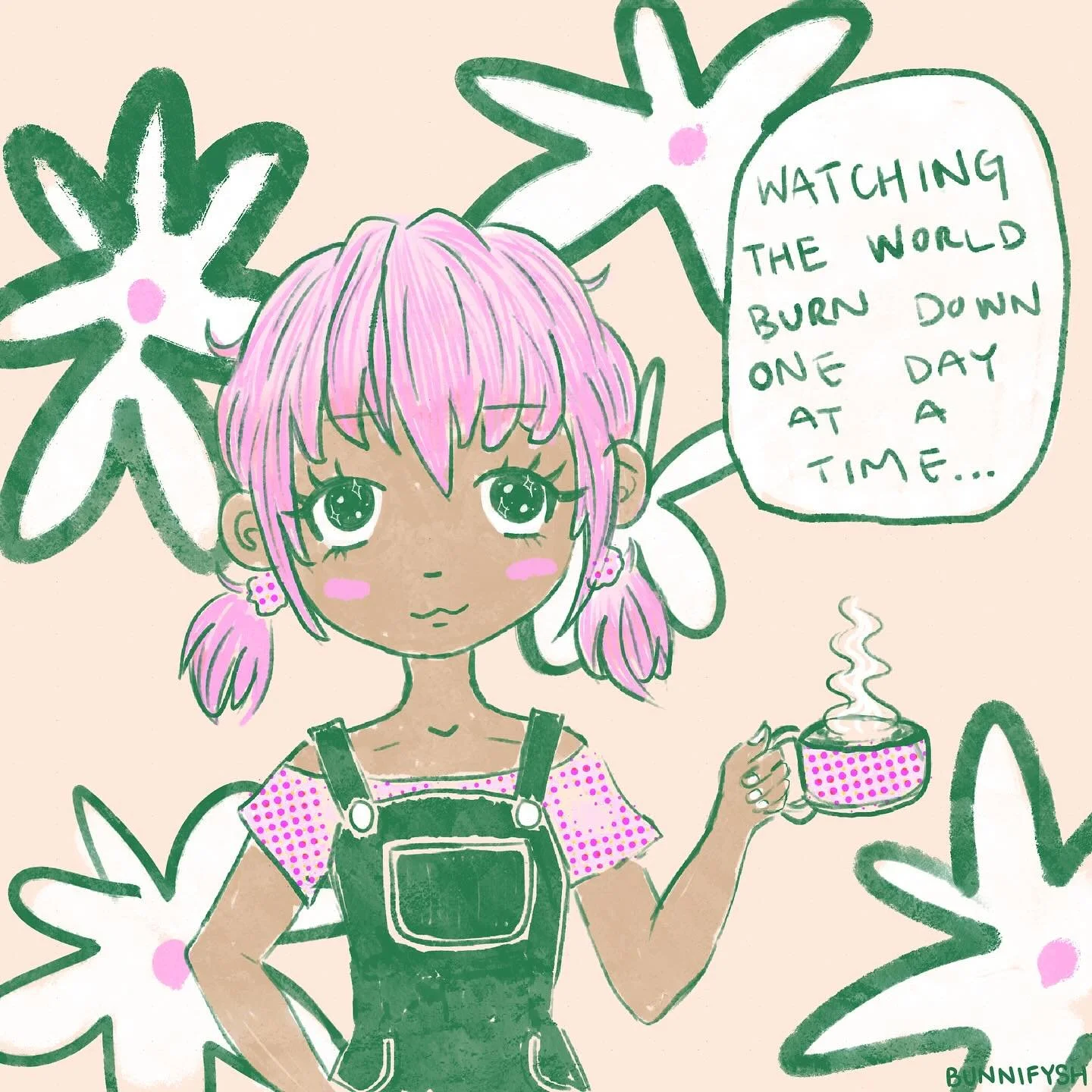 how the world feels lately + my upstairs neighbor that screams everyday&lt;3

#littlecomic #digitalcomic #kawaiicomics #kawaiigirls #kawaiiartwork #enbyartist #brooklynartist