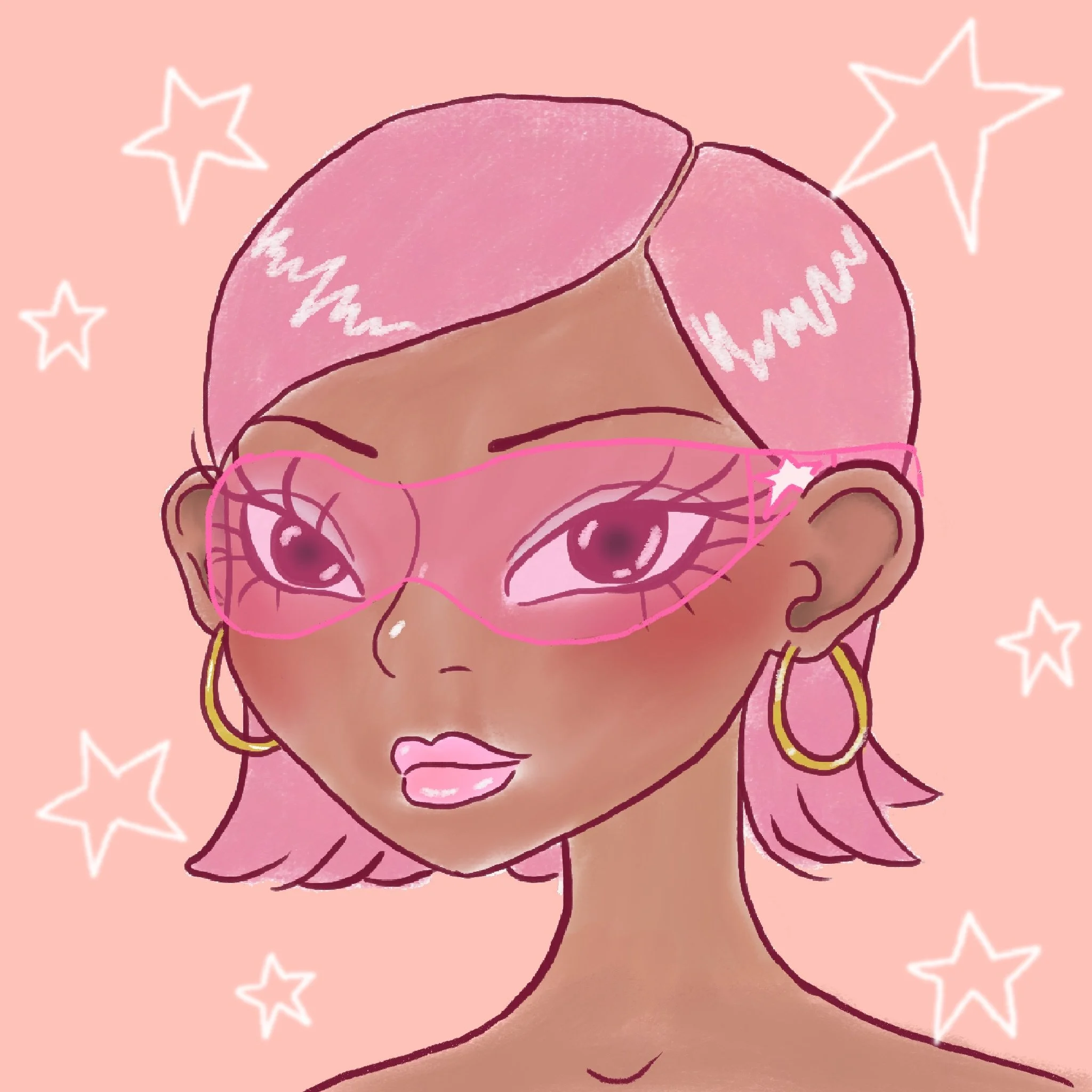 final vs warm up sketch💖 which version do you like best? final product is definitely hair goals😵

#y2kart #y2kstyle #kawaiiartwork #pinkart #coolgirls