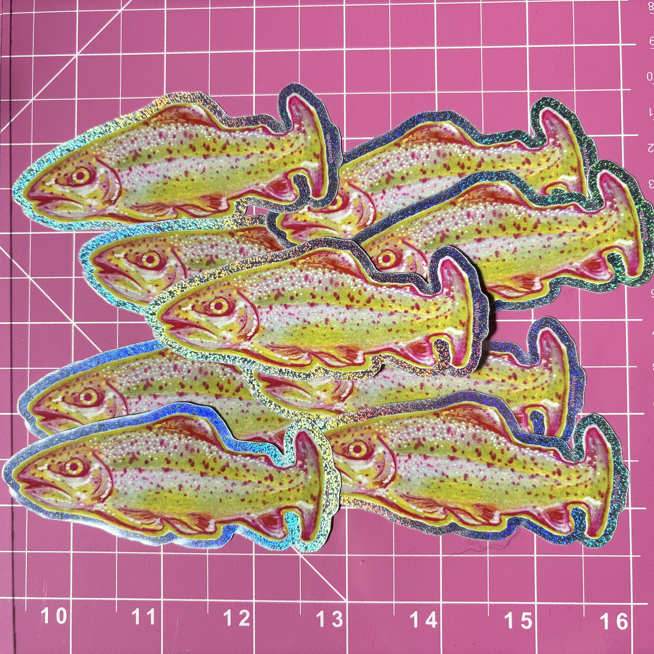 rainbow trout sticker