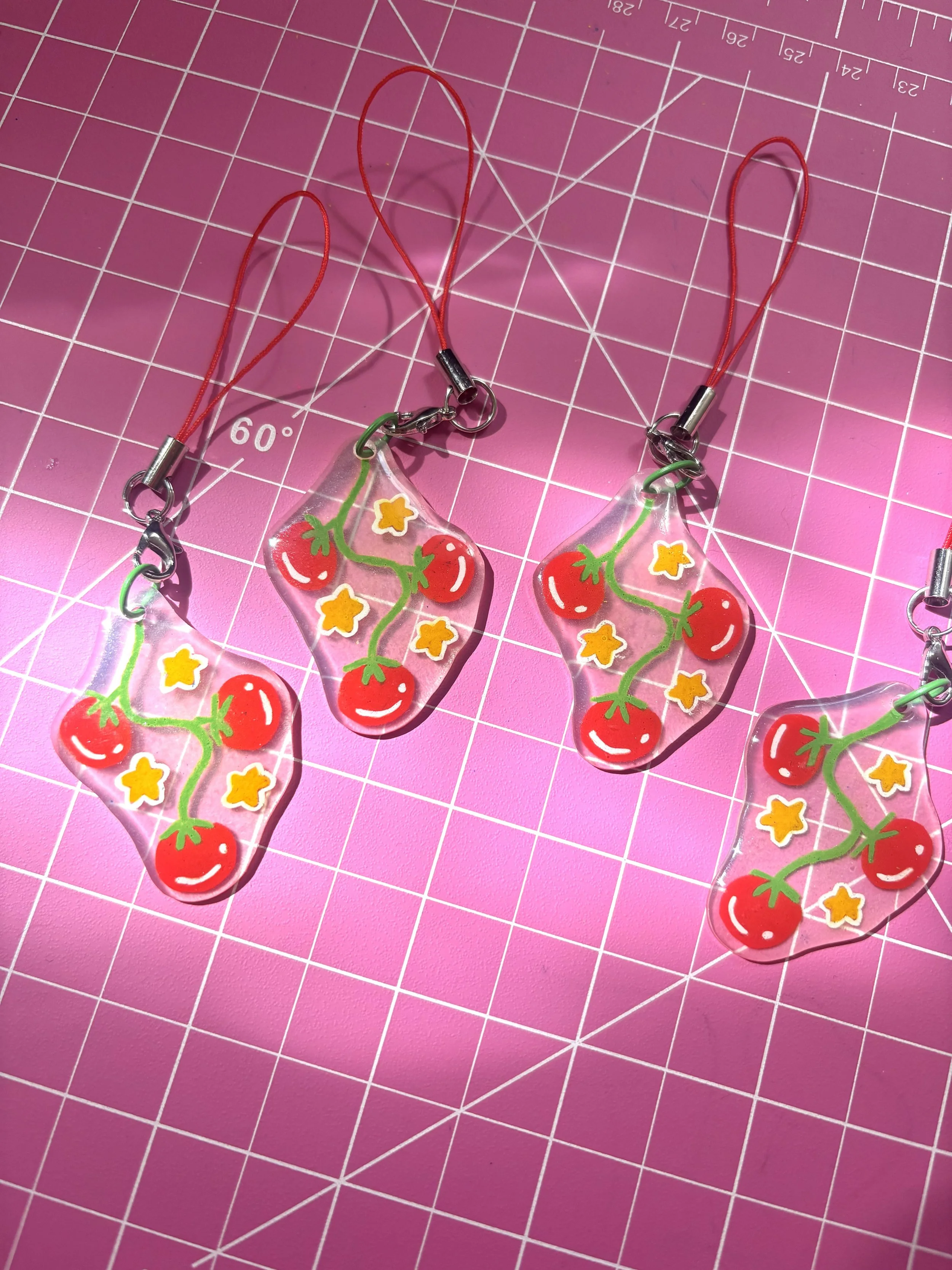 tomato phone charm