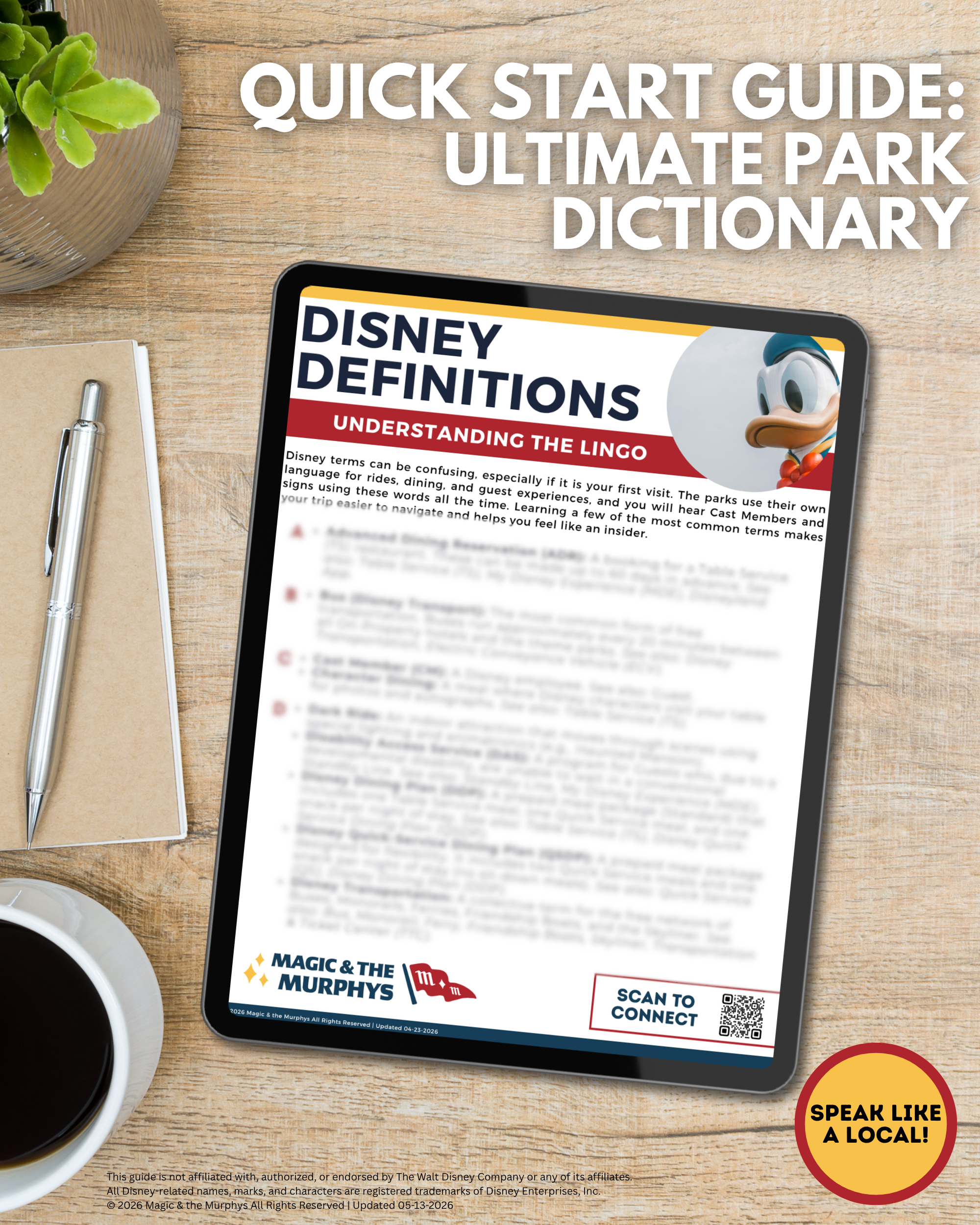 Disney Dictionary: The A to Z Park Lingo Guide!