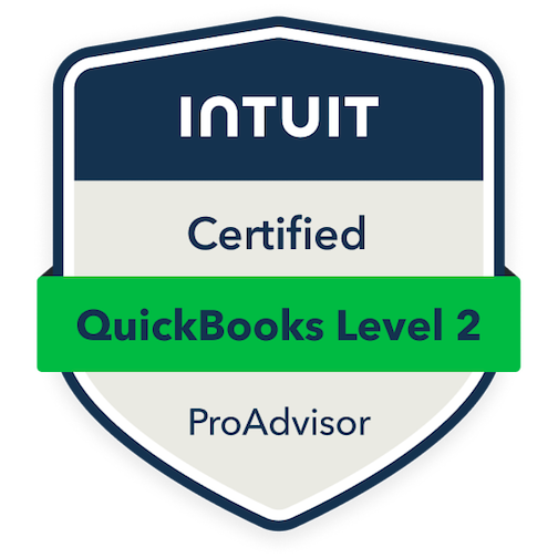 Certified QuickBooks Level 2 ProAdvisor Badge