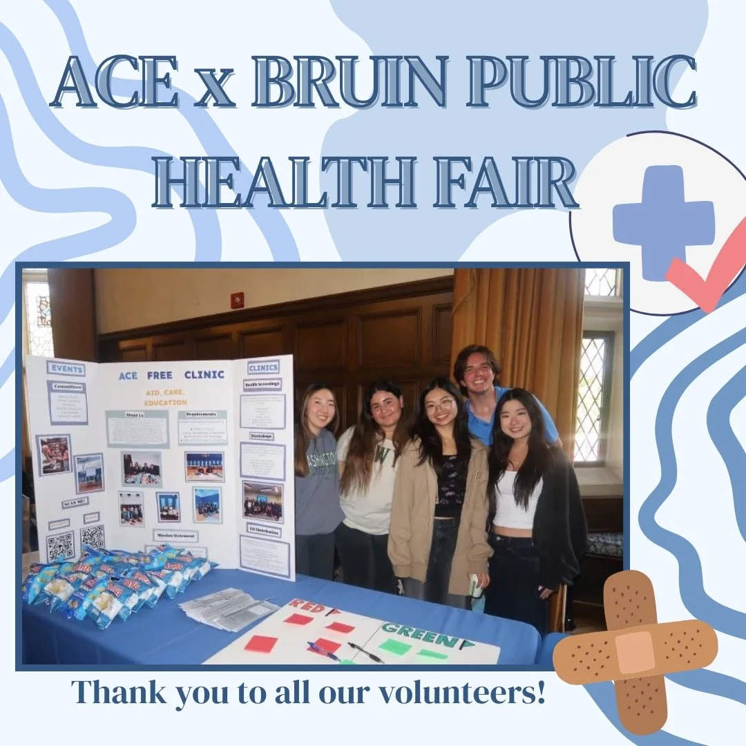 🩺 ACE x Bruin Public Health Fair 💙 

We had such an amazing time tabling at this year&rsquo;s Bruin Public Health Fair! Huge thanks to @bruinspublichealth for inviting us to share our mission and connect with students passionate about health equity