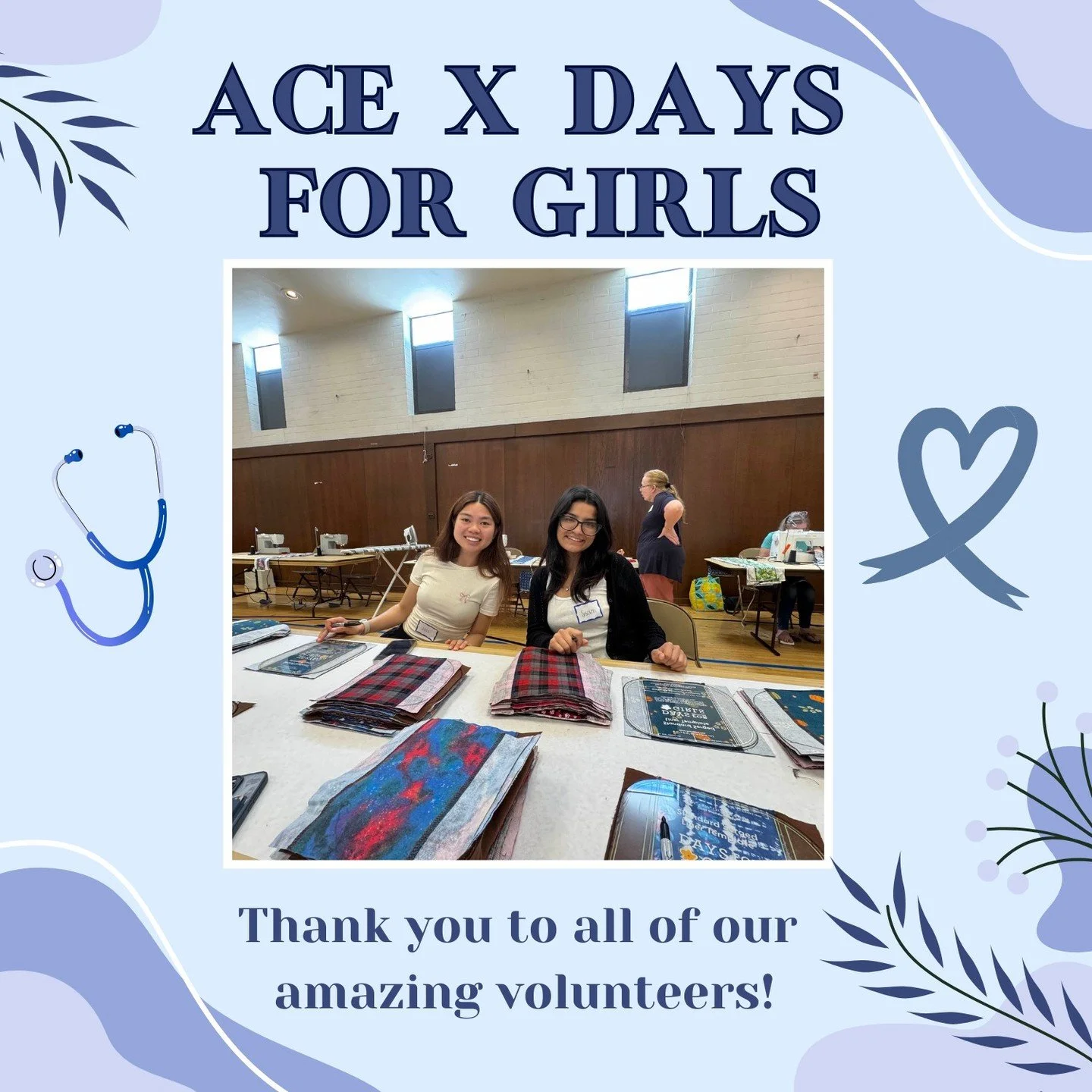 ACE x Days for Girls 💫
Thank you to all the incredible volunteers who joined us last week to help assemble reusable, sustainable period kits! Your dedication&mdash;whether at the workshop or working on pieces from home&mdash;means so much and direct