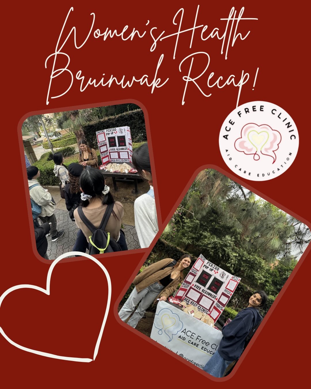 Women&rsquo;s Health Bruinwalk Recap ❤️❤️ The first committee Bruinwalk event of the quarter was a success! We loved seeing you all eager to learn more through our period pop-up! Stay on the look out for more committee events coming soon&hellip; 👀