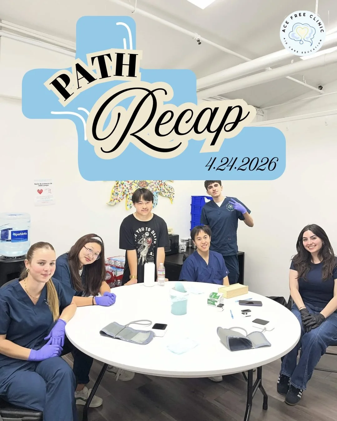 PATH Clinic Recap 4/24/26 🩺 What a successful clinic with our ACE volunteers! Hope to see you all at future clinics to come 💙💛