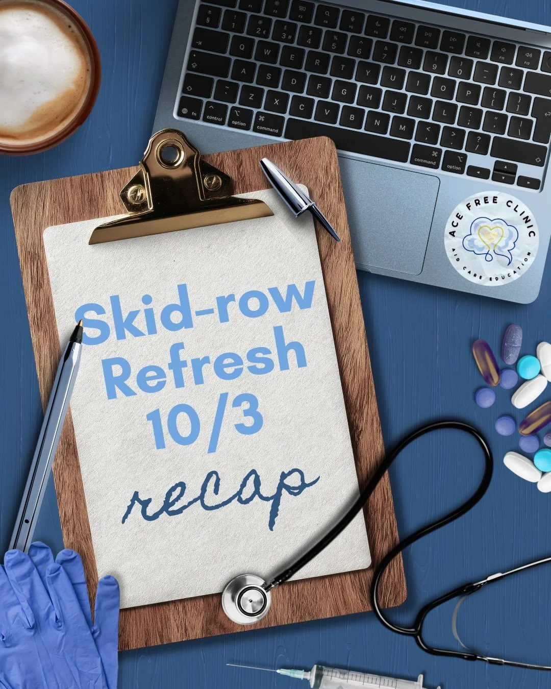 A little kindness goes a long way! 💌🩺

Another meaningful day at Skid Row Refresh! Our amazing ACE volunteers came together to provide free health screenings and connect with the community. So grateful for the smiles, conversations, and hearts behi