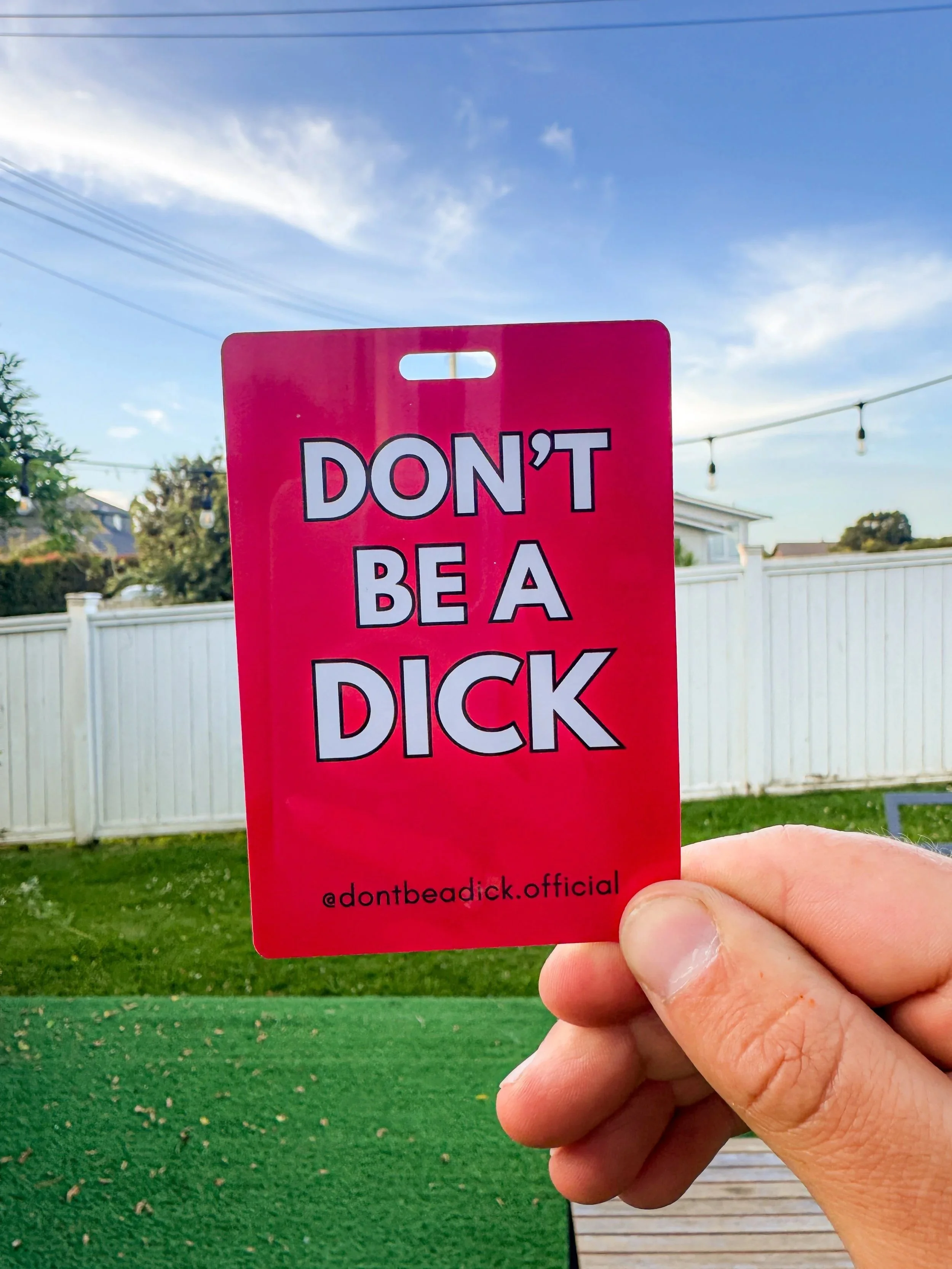 NEW Don't Be A Dick/Be Kind PVC Laminates | Pack of 10