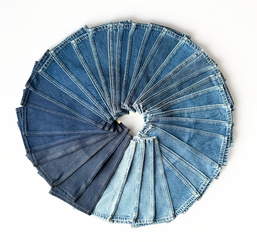 A little perk of being an LA lady is that fashion designers call this place home too.

I&rsquo;ve been wanting to incorporate upcycled denim into my work and was fortunate enough to find a lovely denim designer who gave me some of the samples she&rsq
