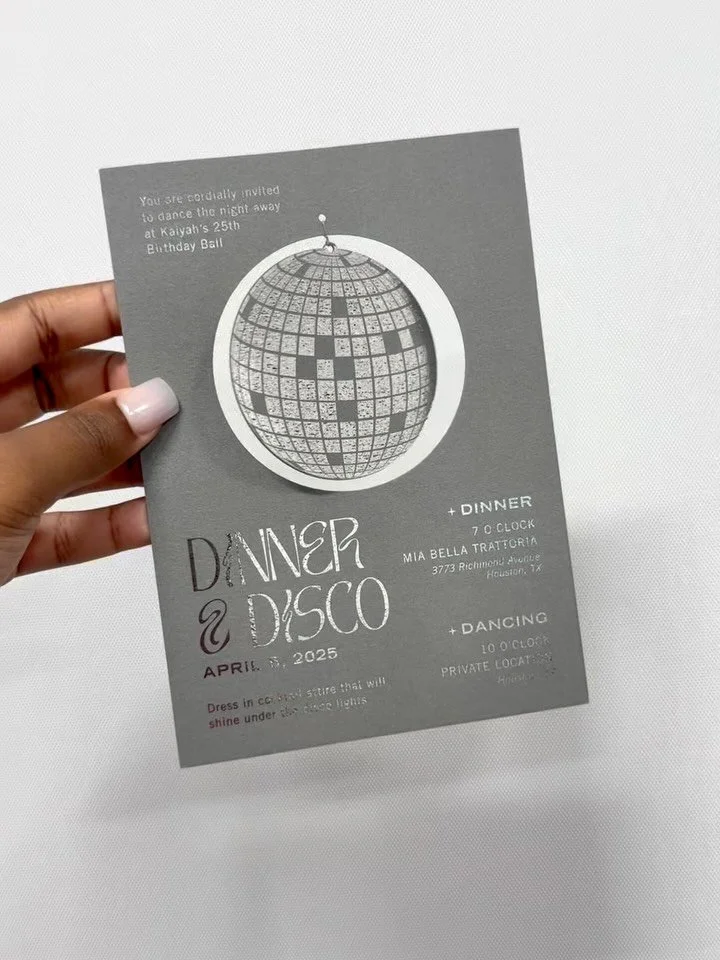 Happy National Disco Day 💃🏻🕺🏾🪩

We&rsquo;re dancing back to the time we designed and styled the grooviest party. You can always count us in for Dinner &amp; Disco!

#disco #discoparty #dinnerparty #dance #danceparty #stationery #invitation #luxu
