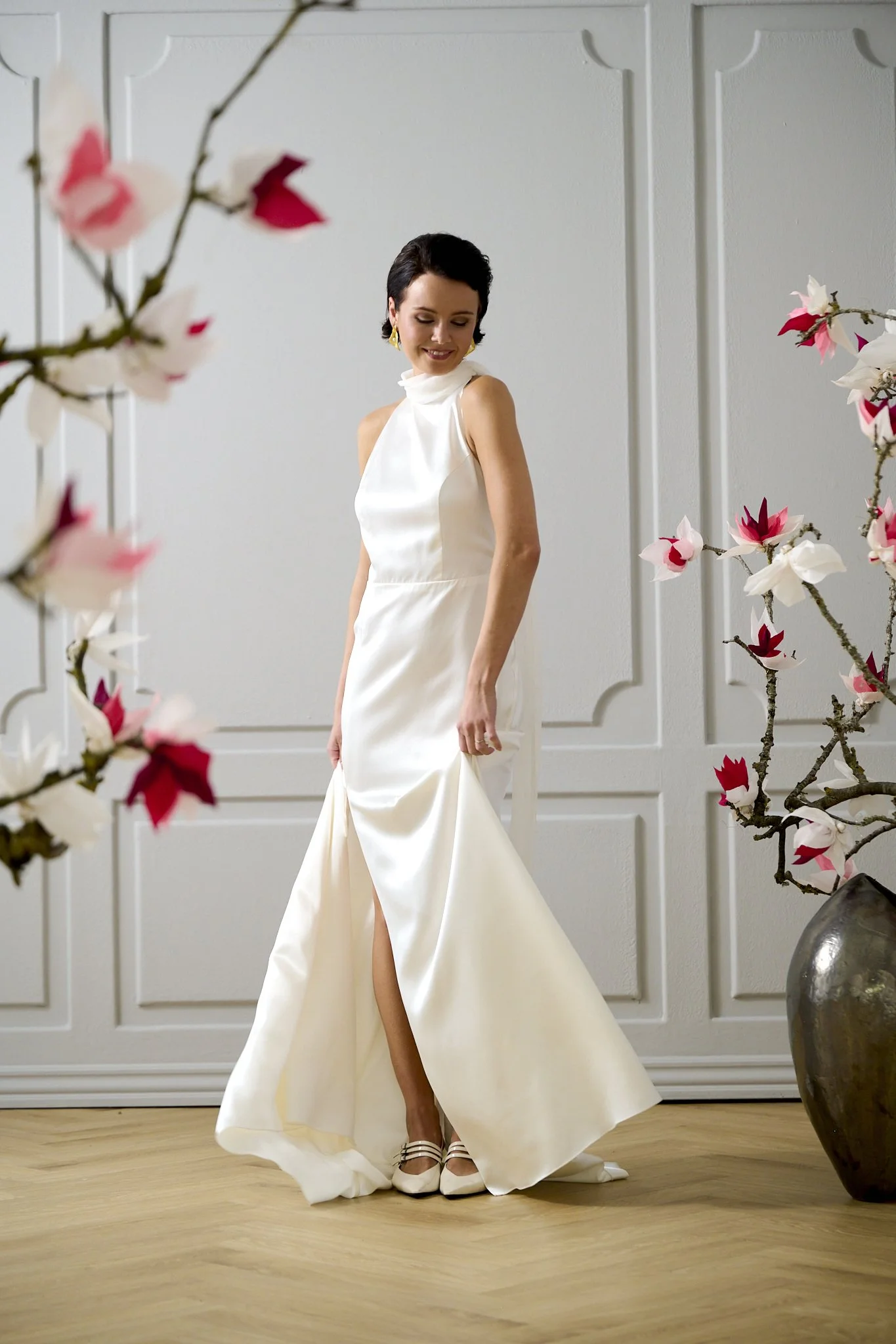 fanny brudekjole side elegant høj slids