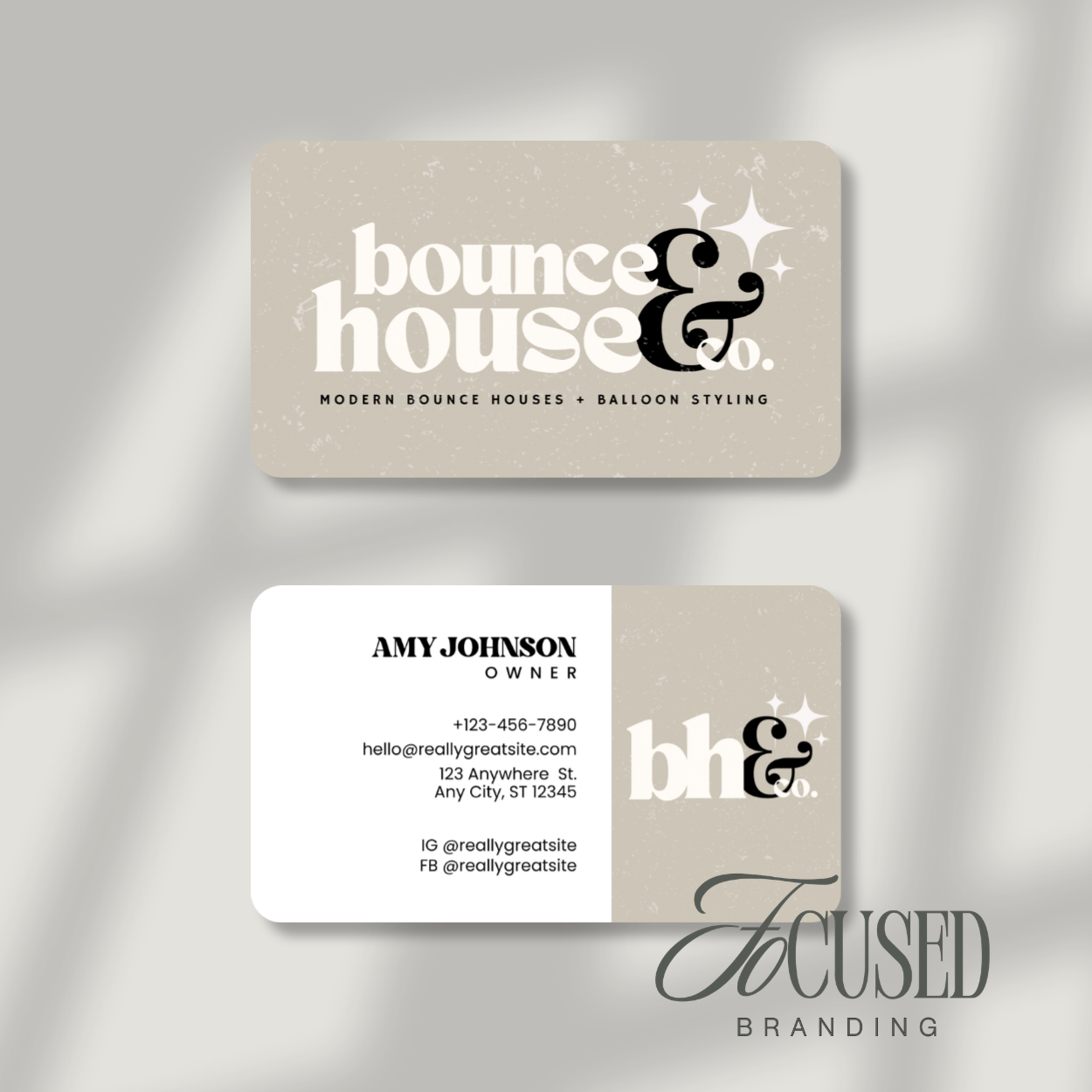 Retro Bounce Business Card Template