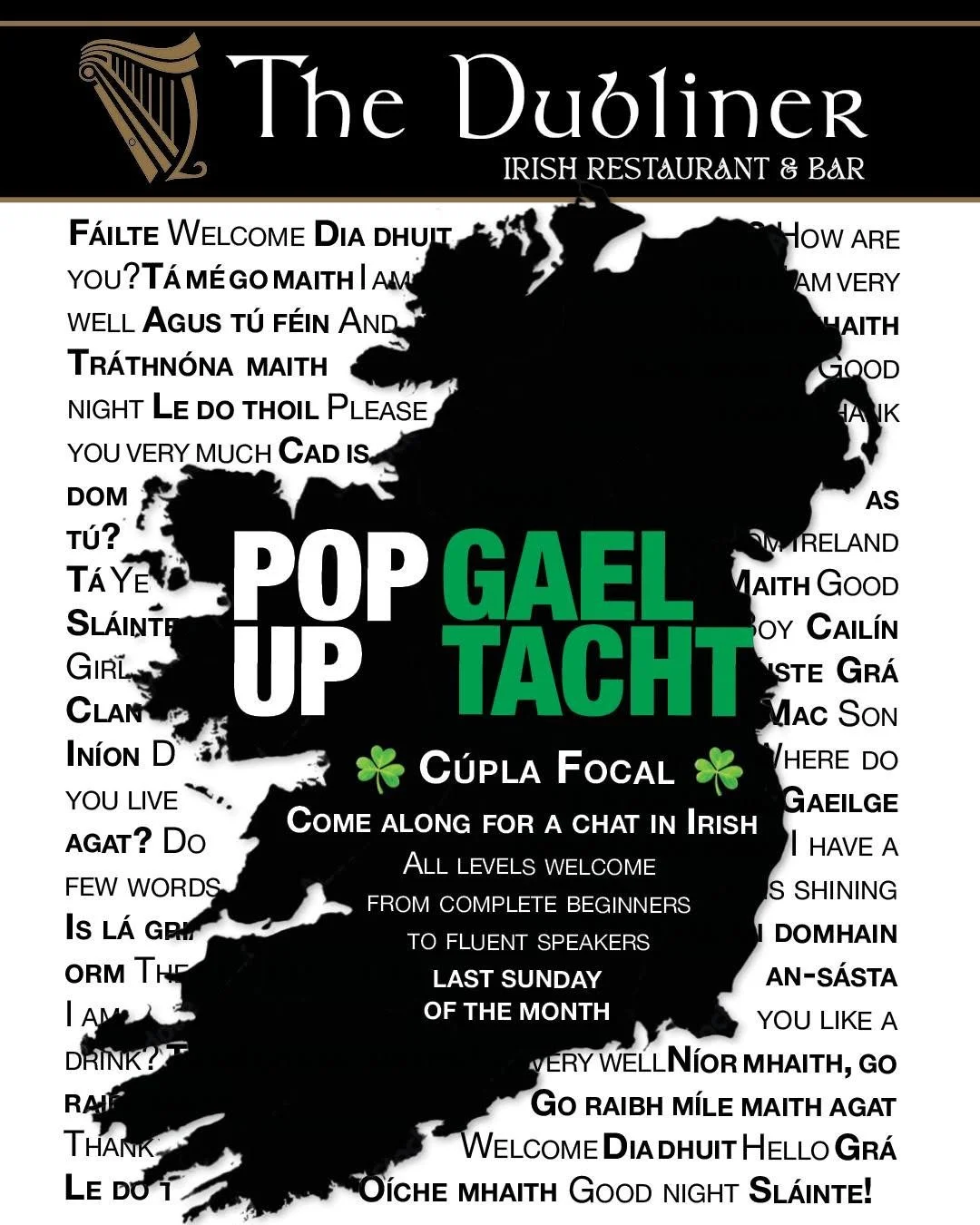 Pop-up Gaeltacht at The Dubliner, Mornington