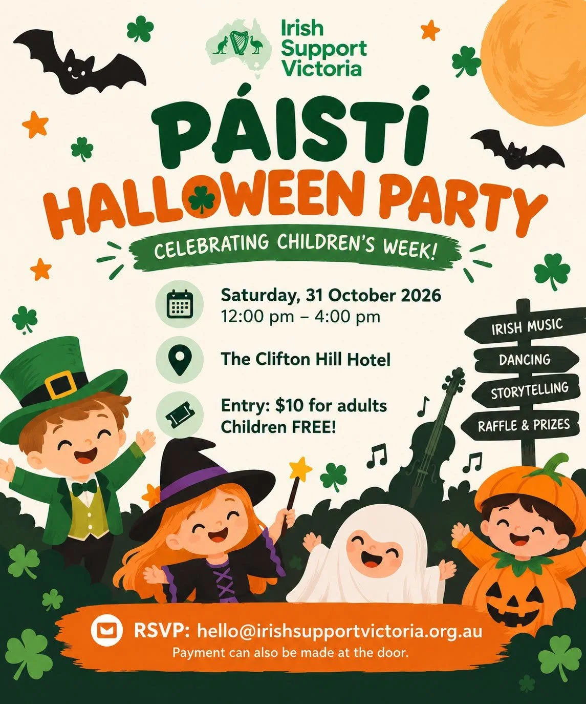 Irish Support Victoria Halloween Party