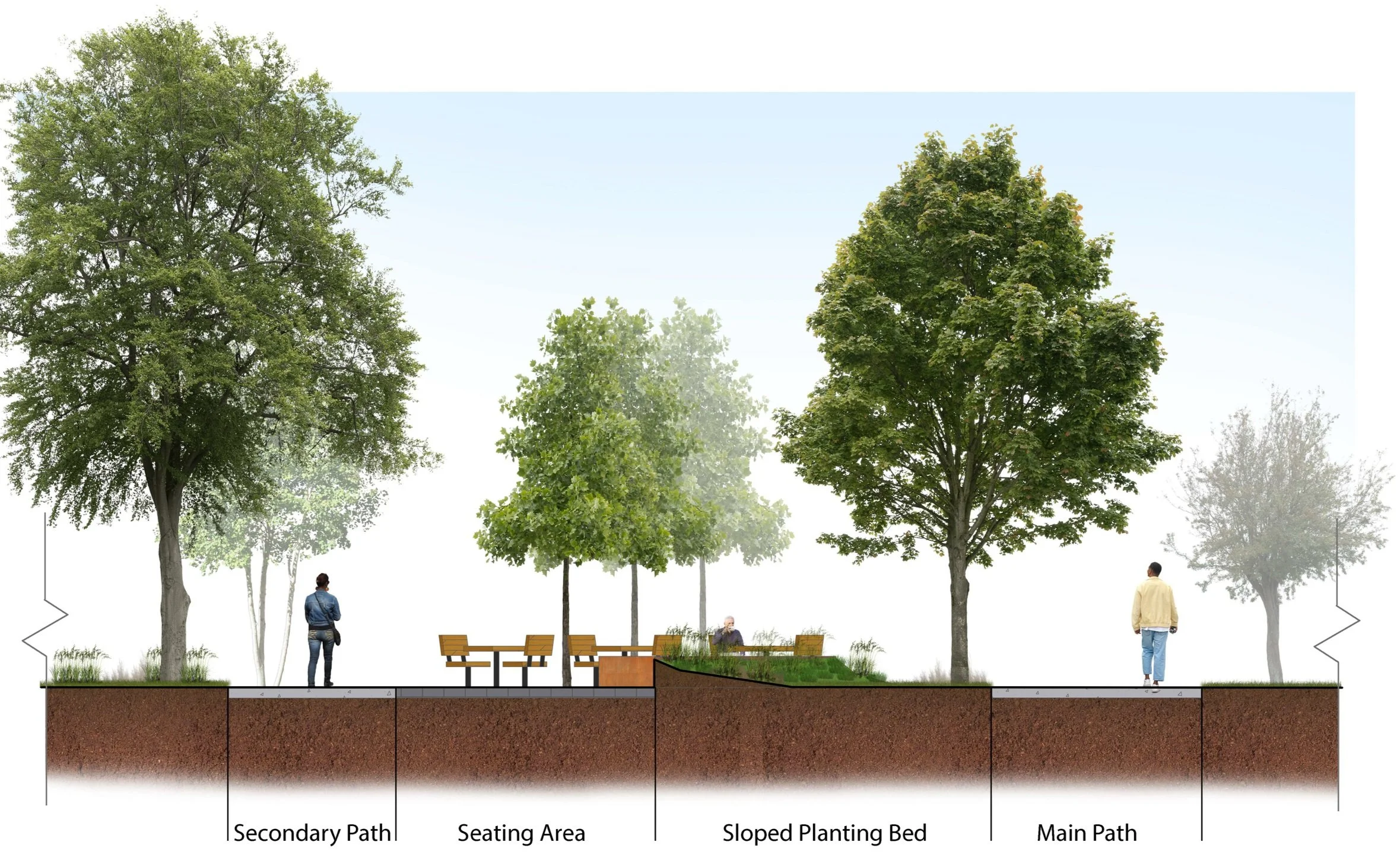 Section of a seating area