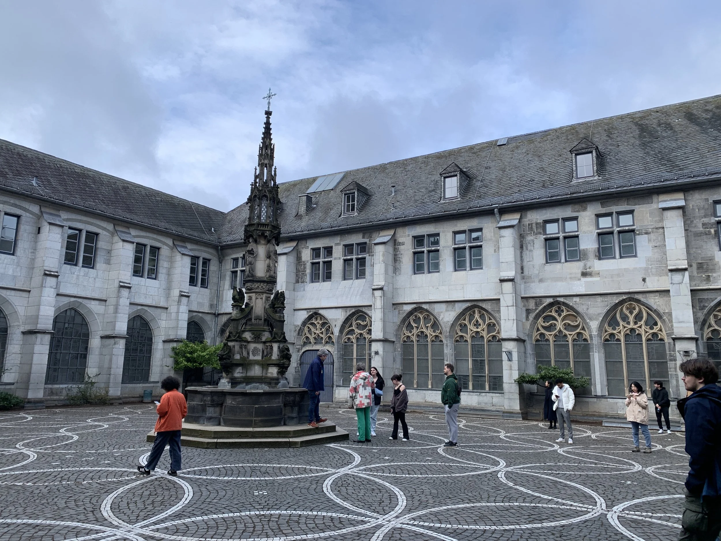 Inside Aachen Cathedral's cloister