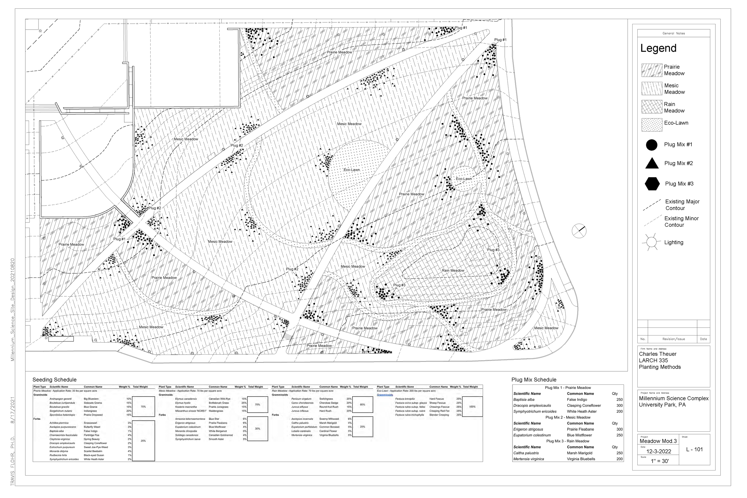 Planting plan for meadow