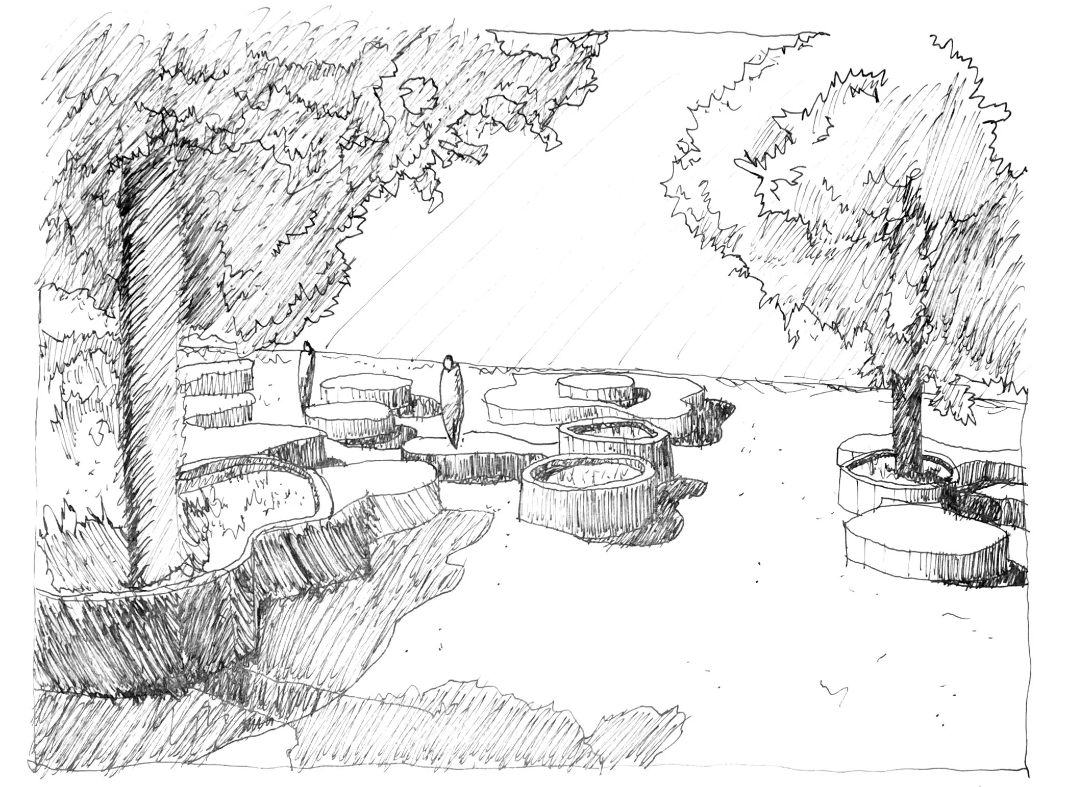 Perspective of outdoor classroom