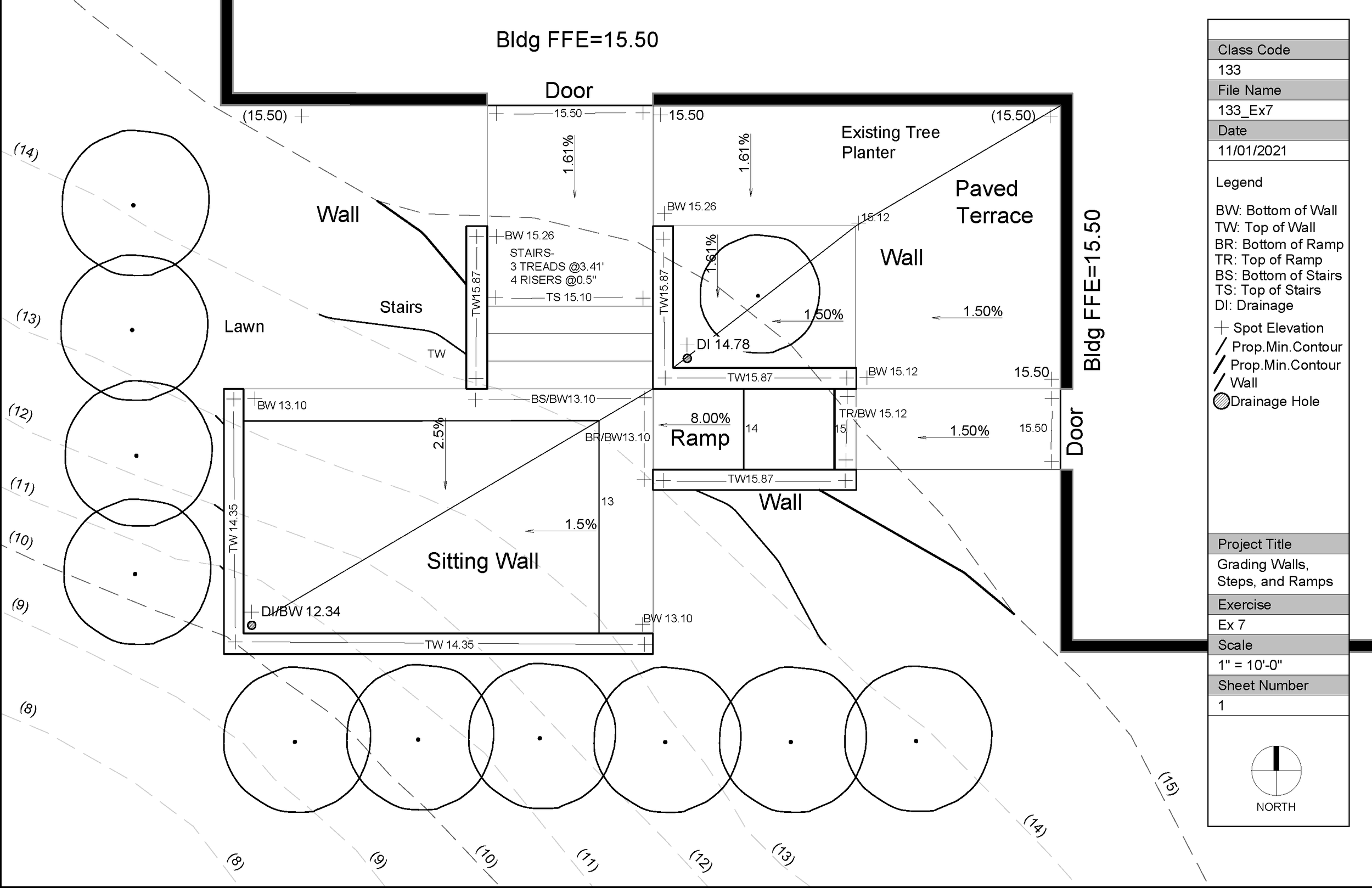 Ramps and walls grading practice