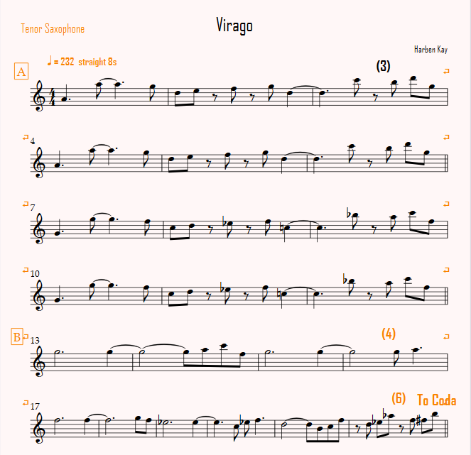 Virago - charts