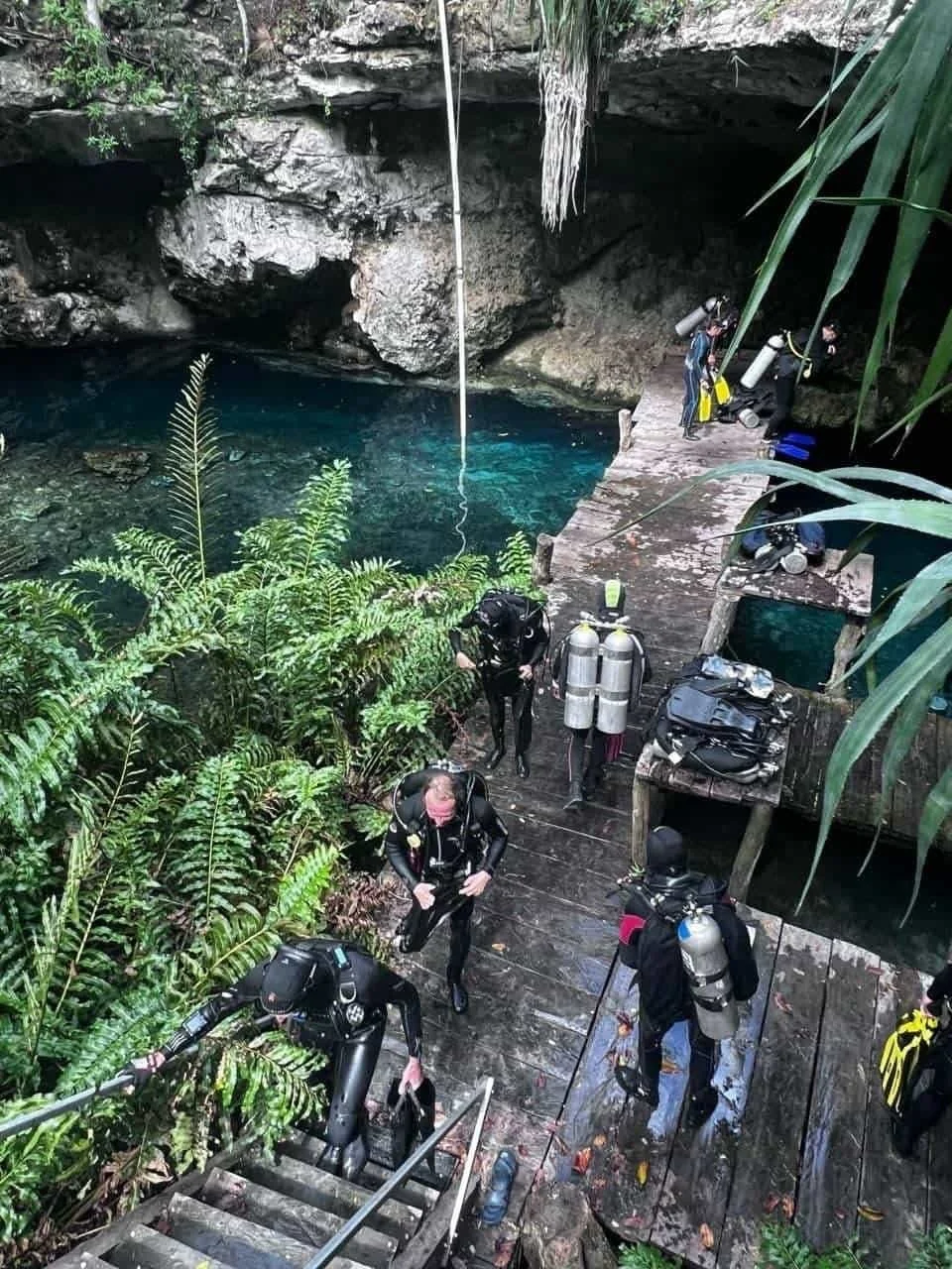entrance of cenote dreamgate in tulum