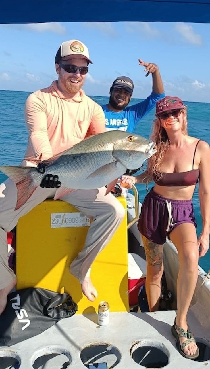 snapper in tulum fishing trip