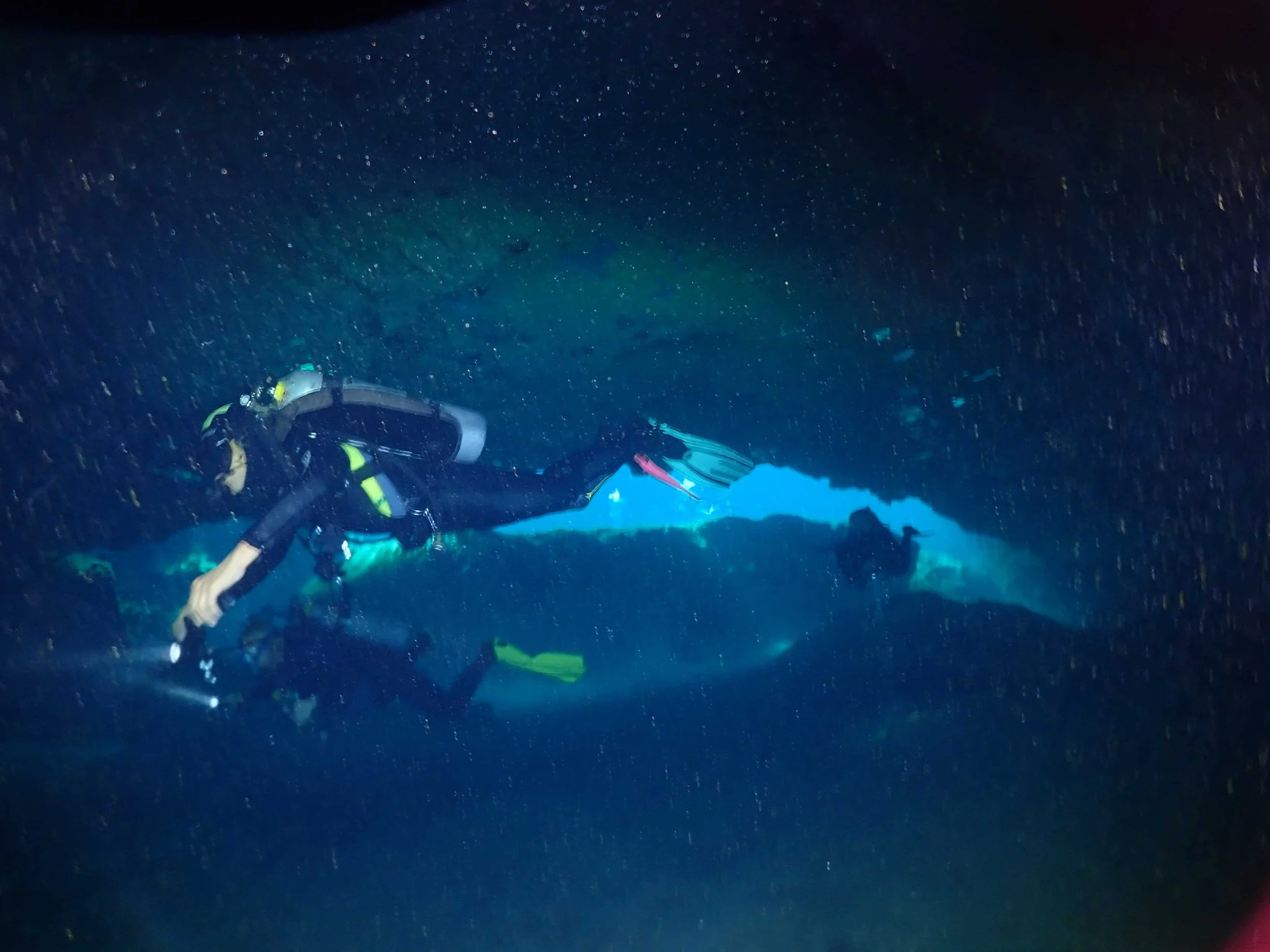 Cave Diver Entering Casa Cenote Cave System
