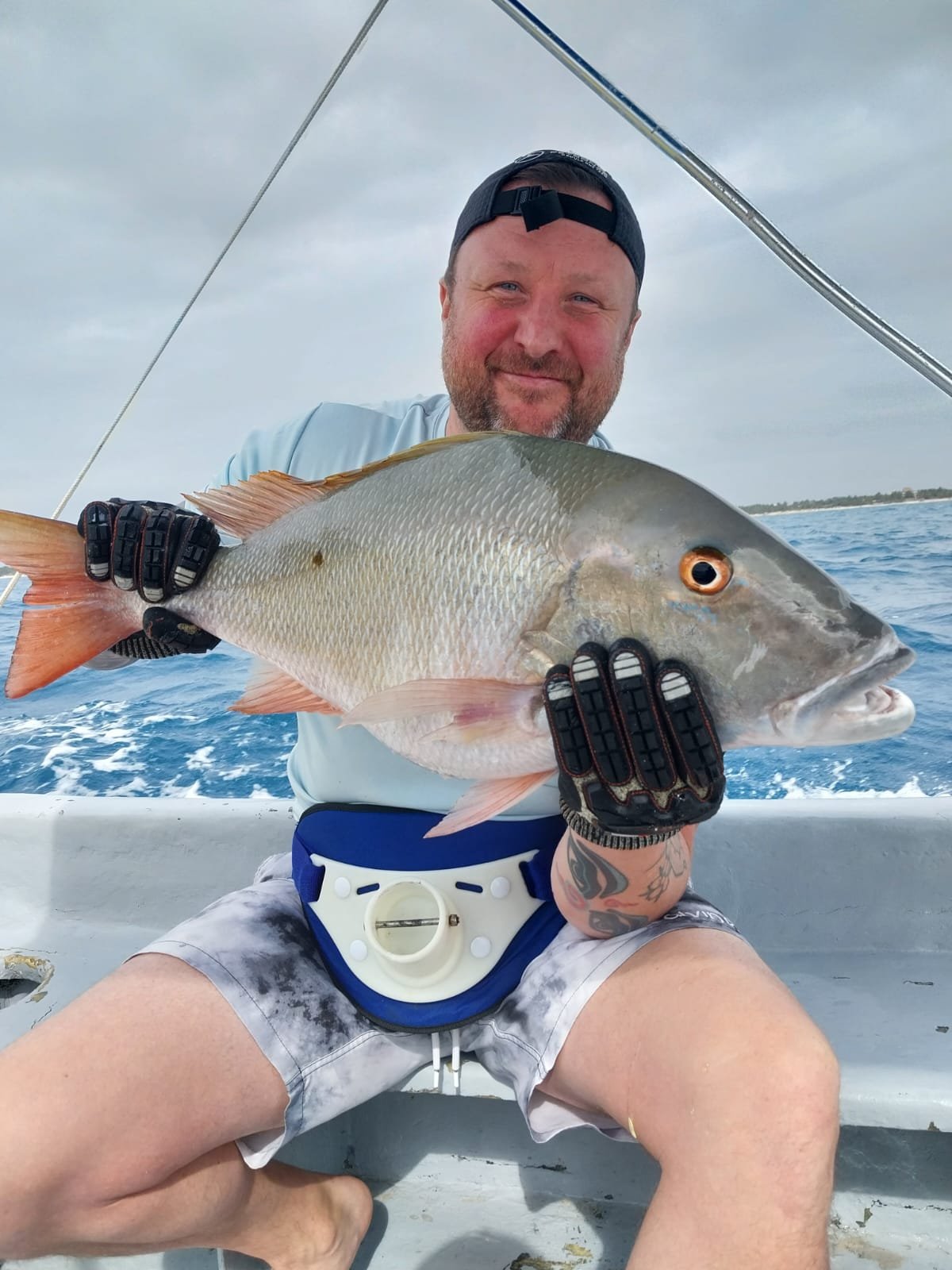 snapper caught in tulum fishing trip