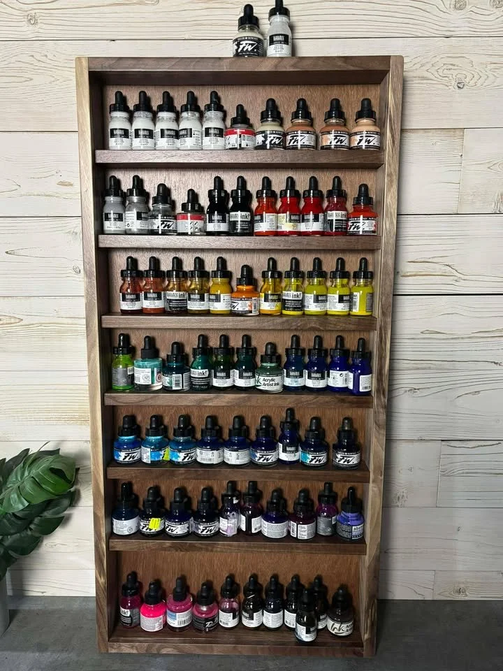 Custom Walnut Essential Oil Shelf