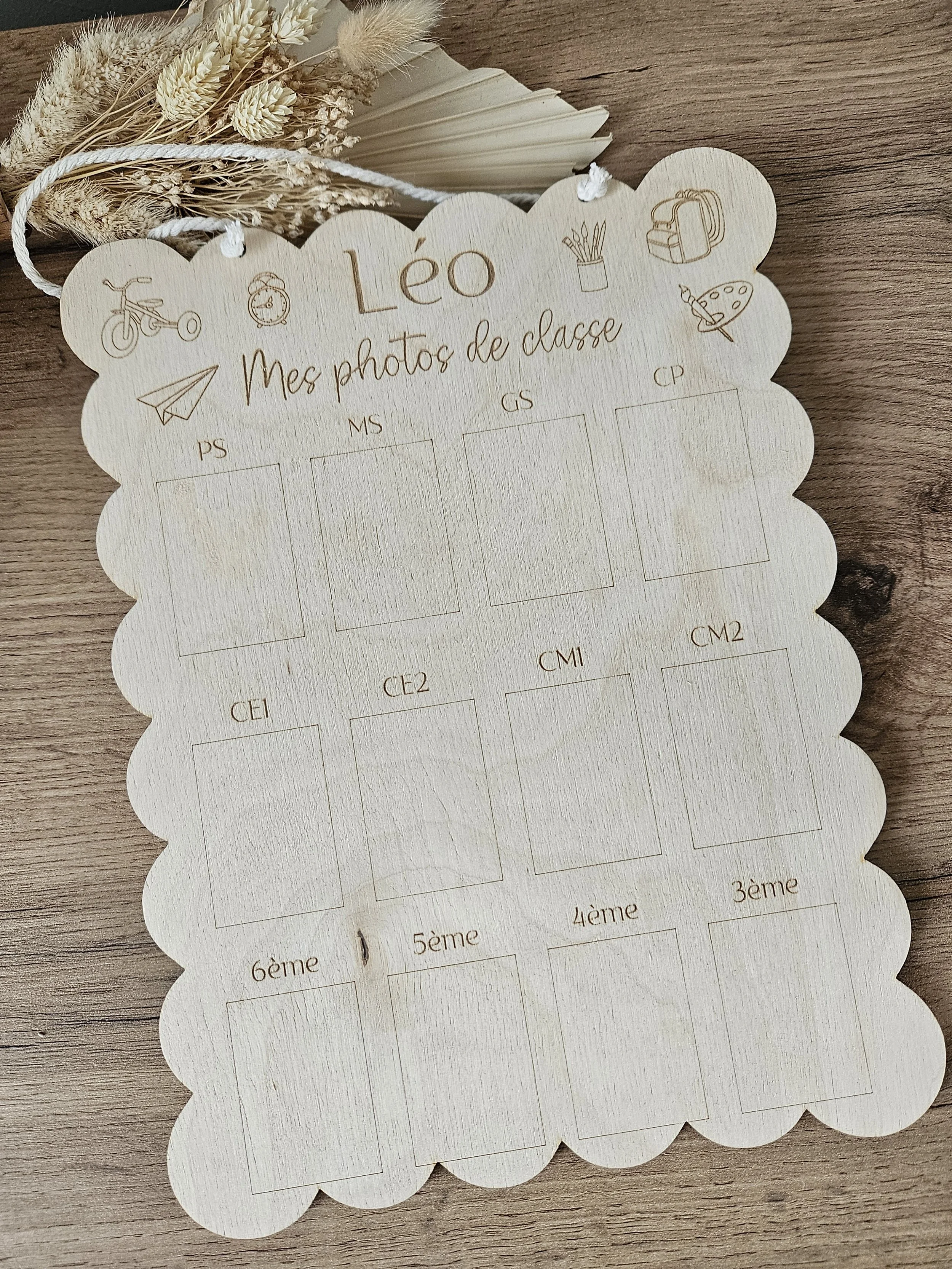 Panneau "biscuit" photos - Souvenir Scolaire Personnalisé