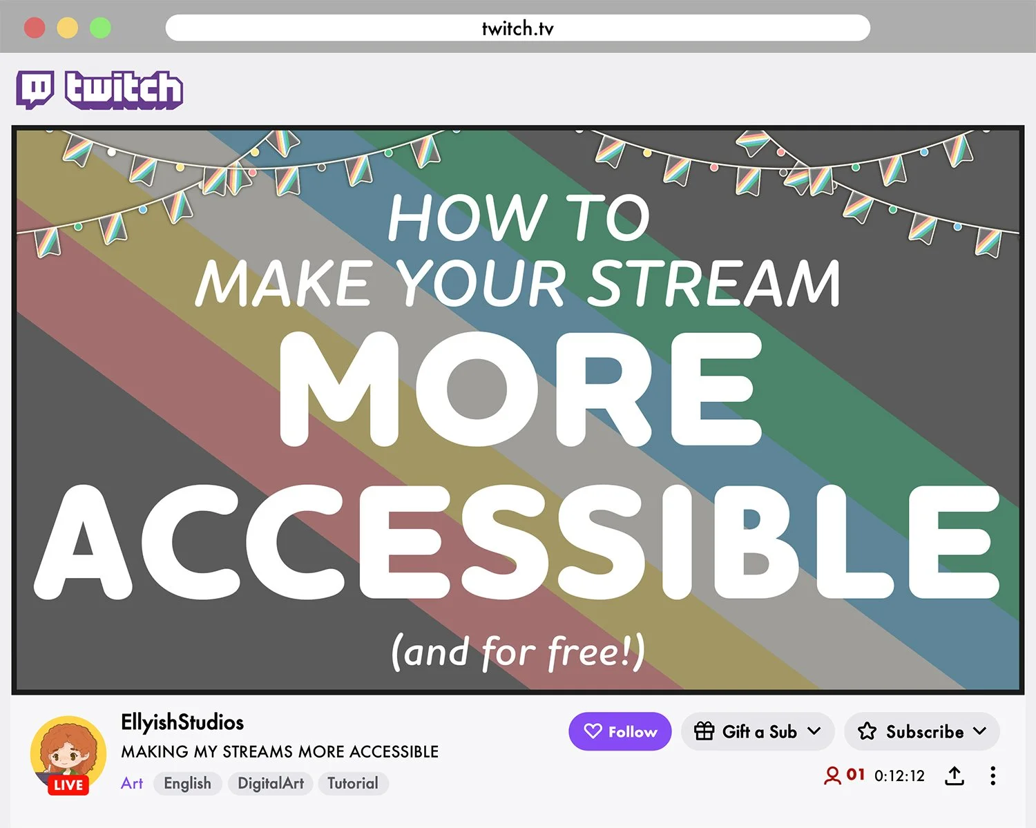 How to make your Twitch Stream more accessible!