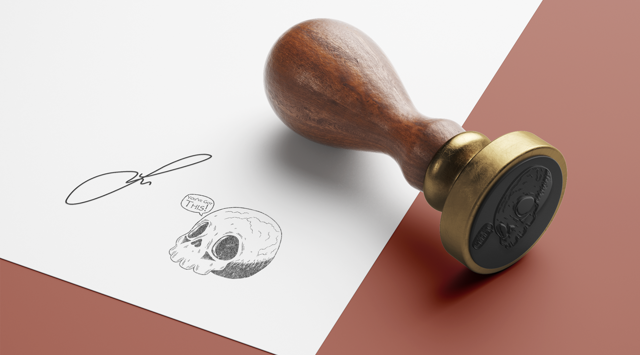  The Bone Door  - Book Stamp Design
  Illustration 