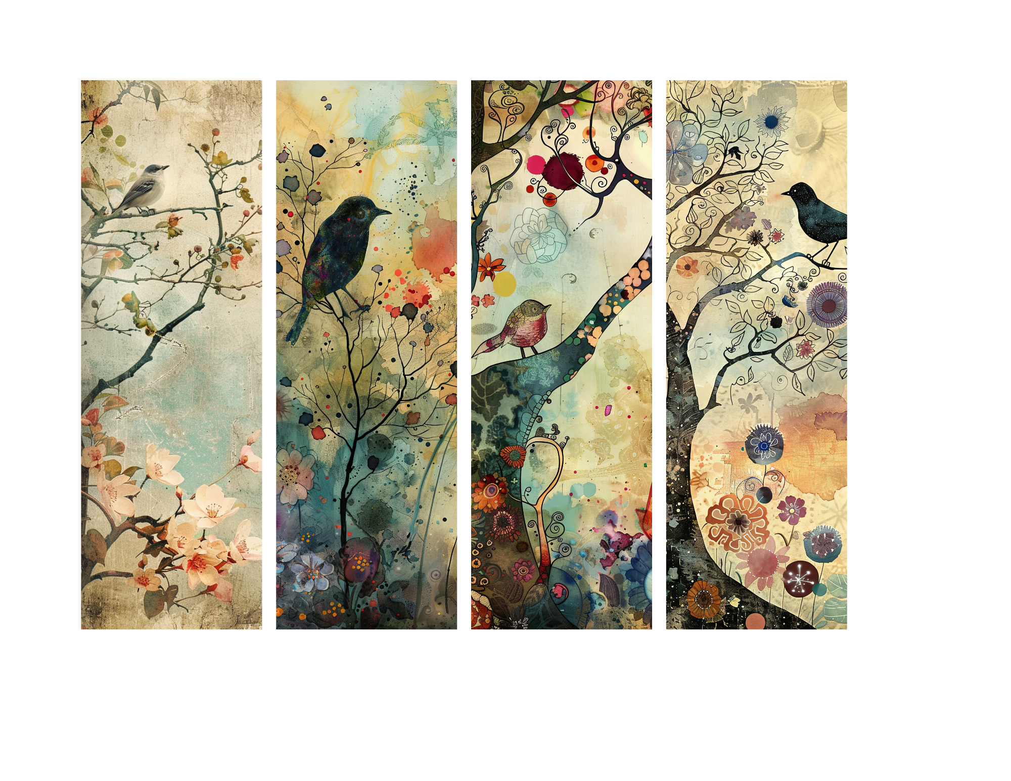 Bird & Botanical Bookmark Bundle | Laminated Aesthetic Bookmarks