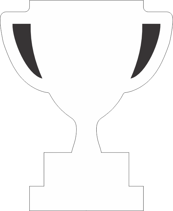 Silhouette of a trophy cup.