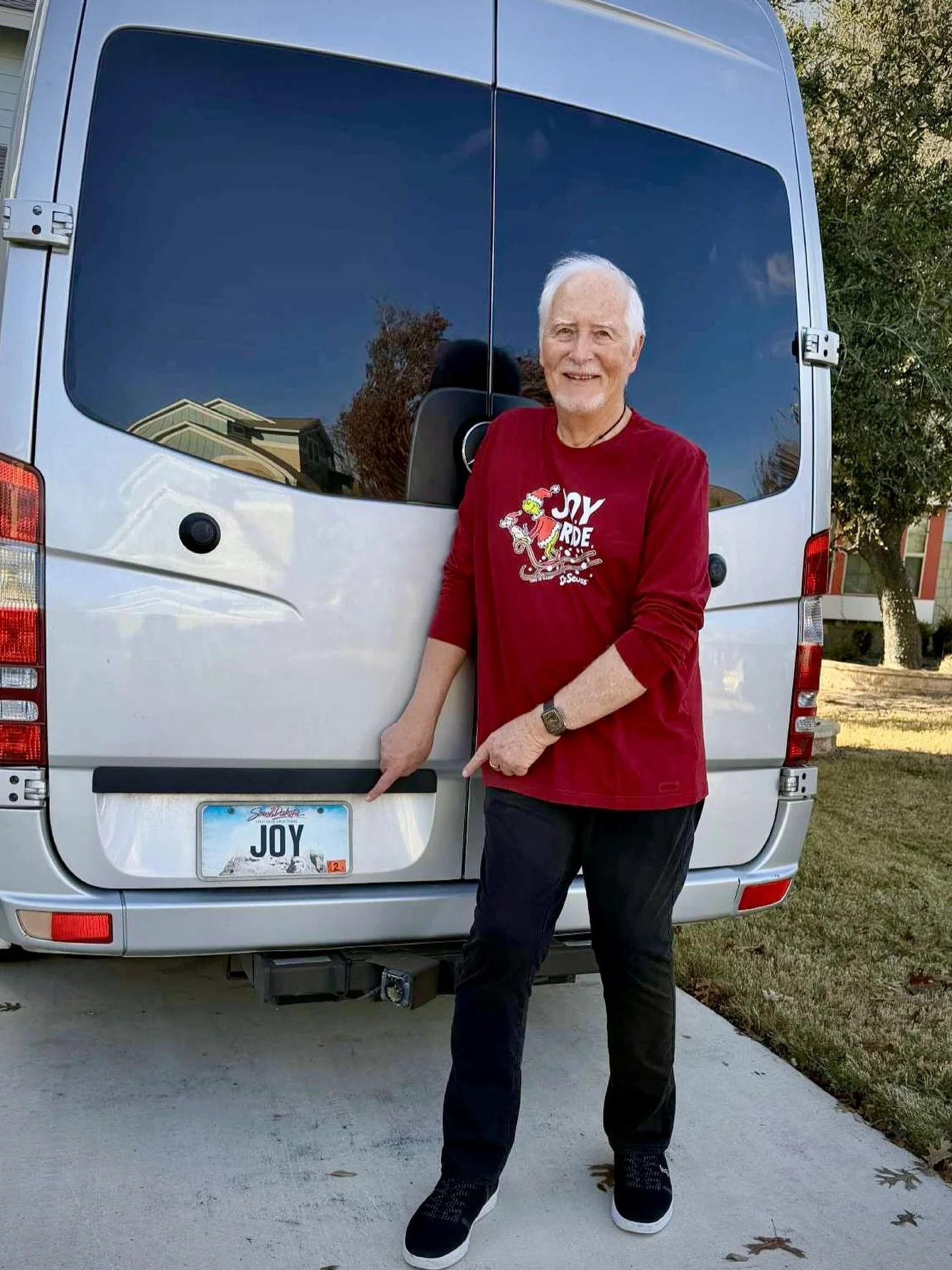 After 9 days with my kids and grandkids in Colorado, I flew back to Austin to celebrate with my Texas family.  One of the fun gifts in Texas was this Dr Seuss &ldquo;Joy Ride&rdquo; shirt, inspired by my van, JOY. 

I&rsquo;m so grateful for all the 