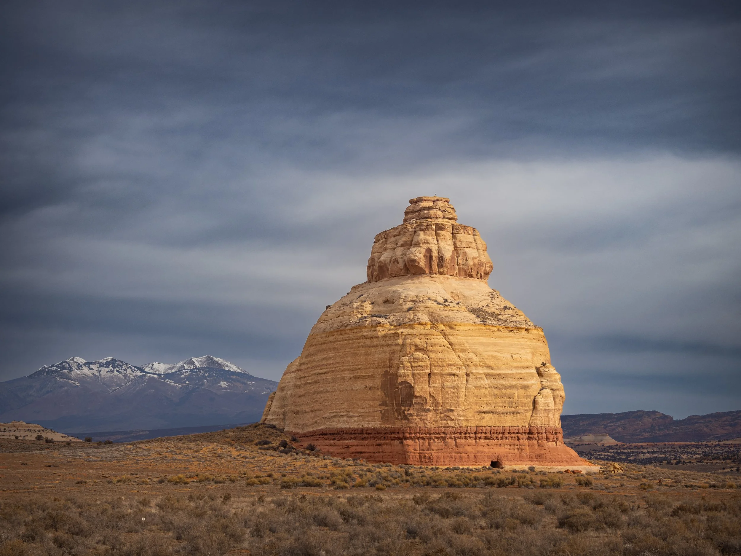 Church Rock Sandstone Butte in Winter