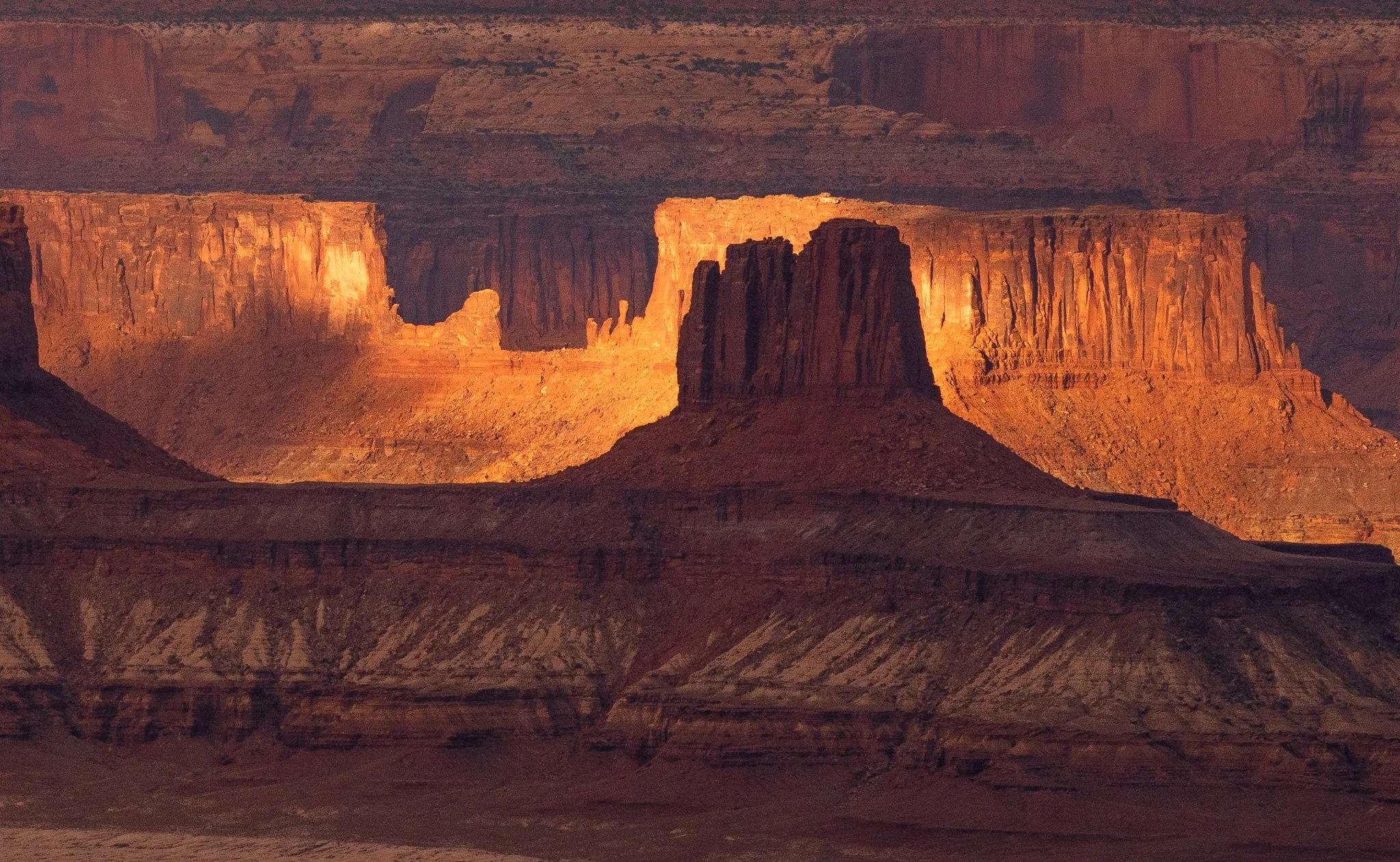Winter Sunrise Lighting Up Canyonlands National Park