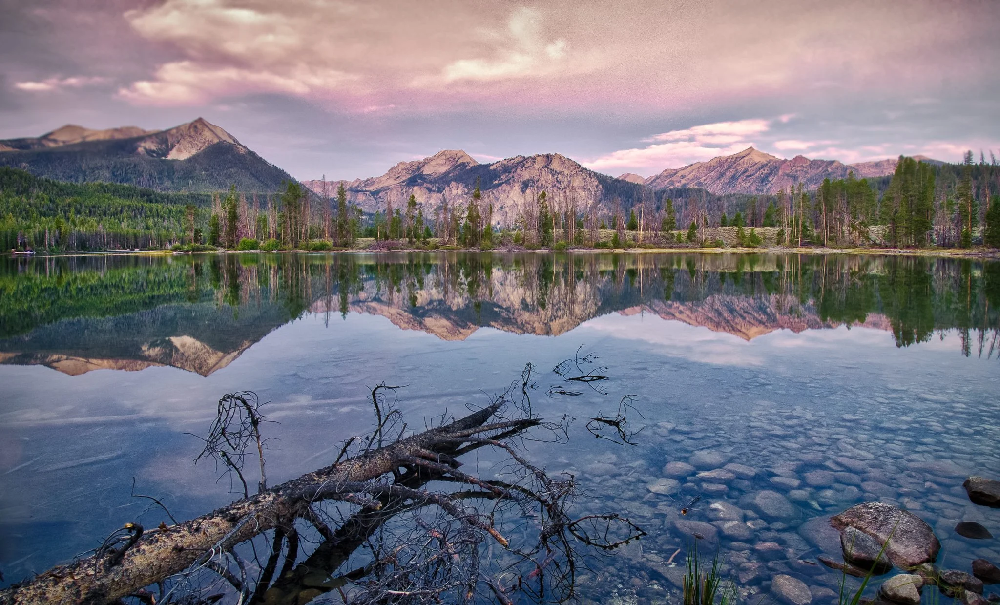 Morning Glass at Sawtooth Lake, Idaho
