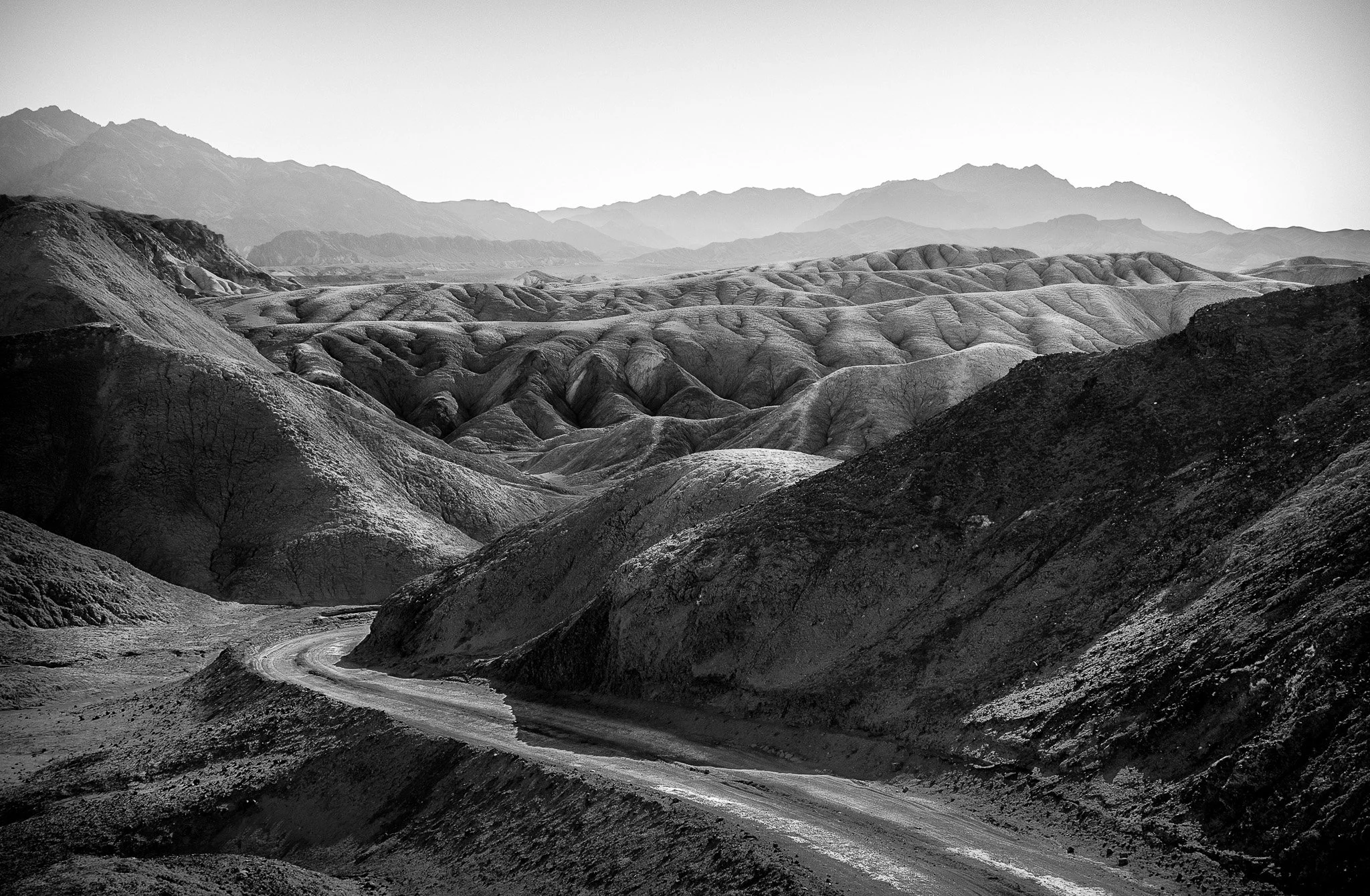 20 Mule Team Road in Black and White