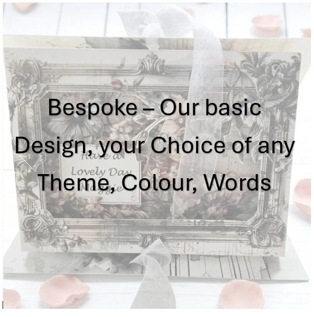 Personalised Fragranced Card - Picture Frame Layered Card - BESPOKE - ANY THEME WE CREATE IT- Apple Blossom to Zombies