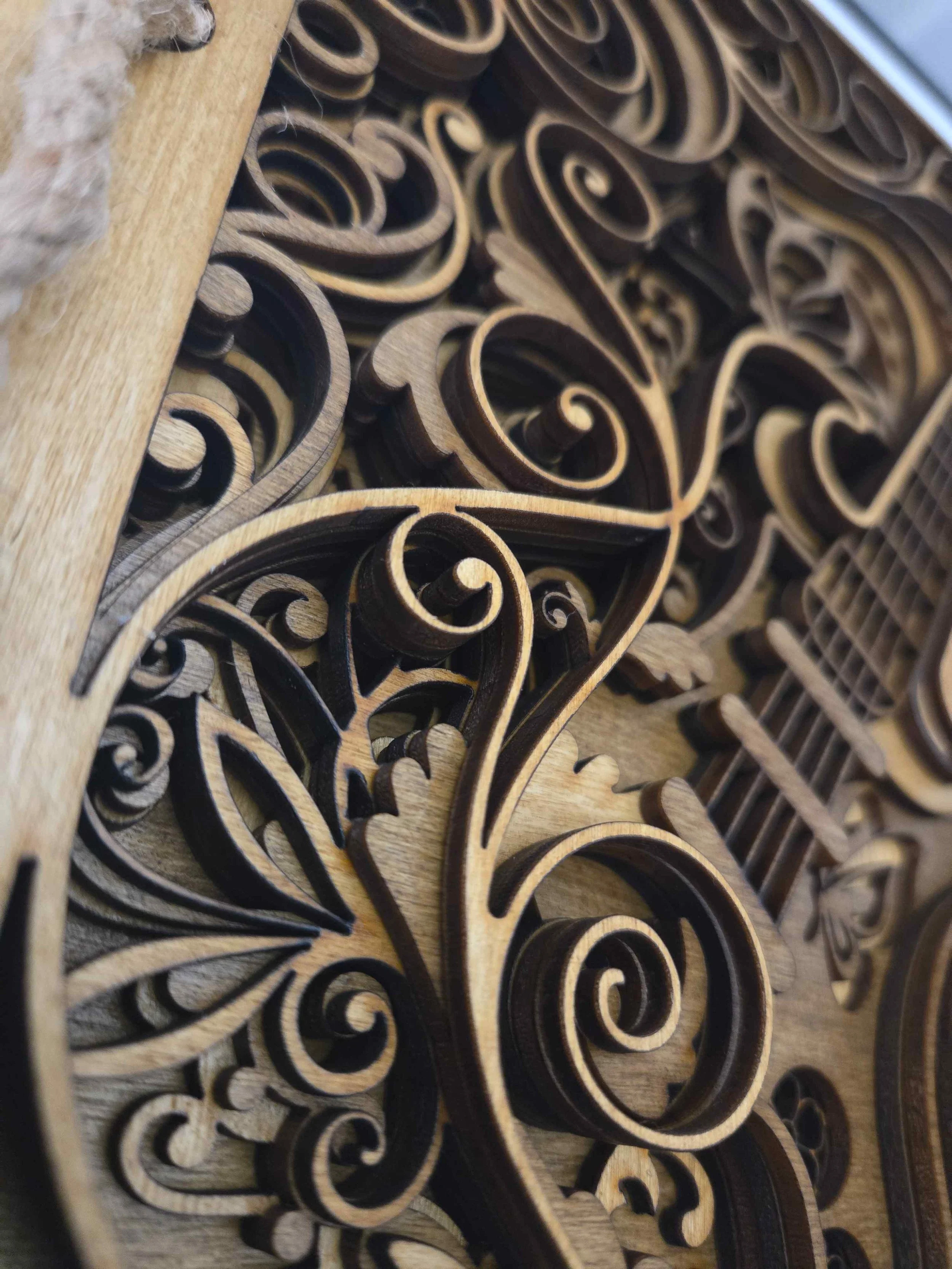 Close up of Oak Stained Guitar Plaque.jpg