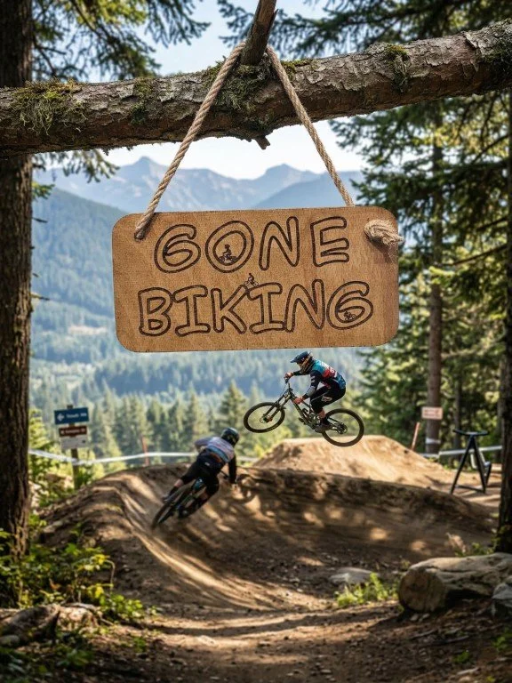 Artisan mountain biking gift featuring a double-coat of natural oak finish..jpeg