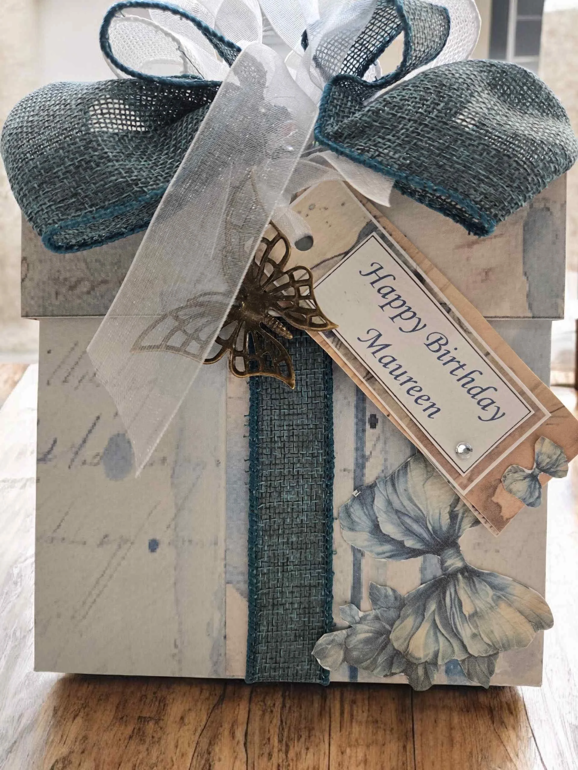 Personalised Fragranced Card - Present Butterfly