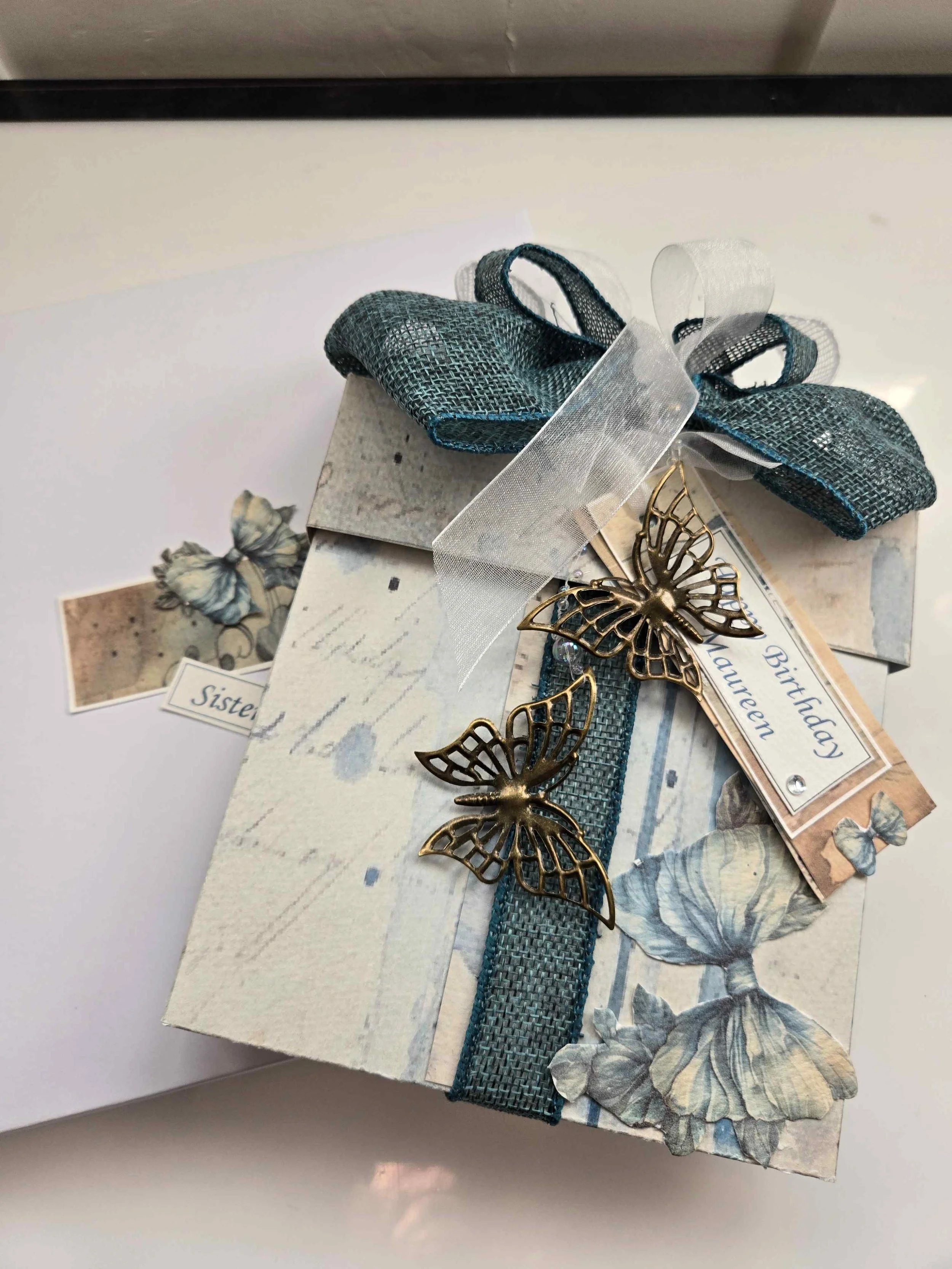 Personalised Fragranced Card - Present Butterfly Box & card